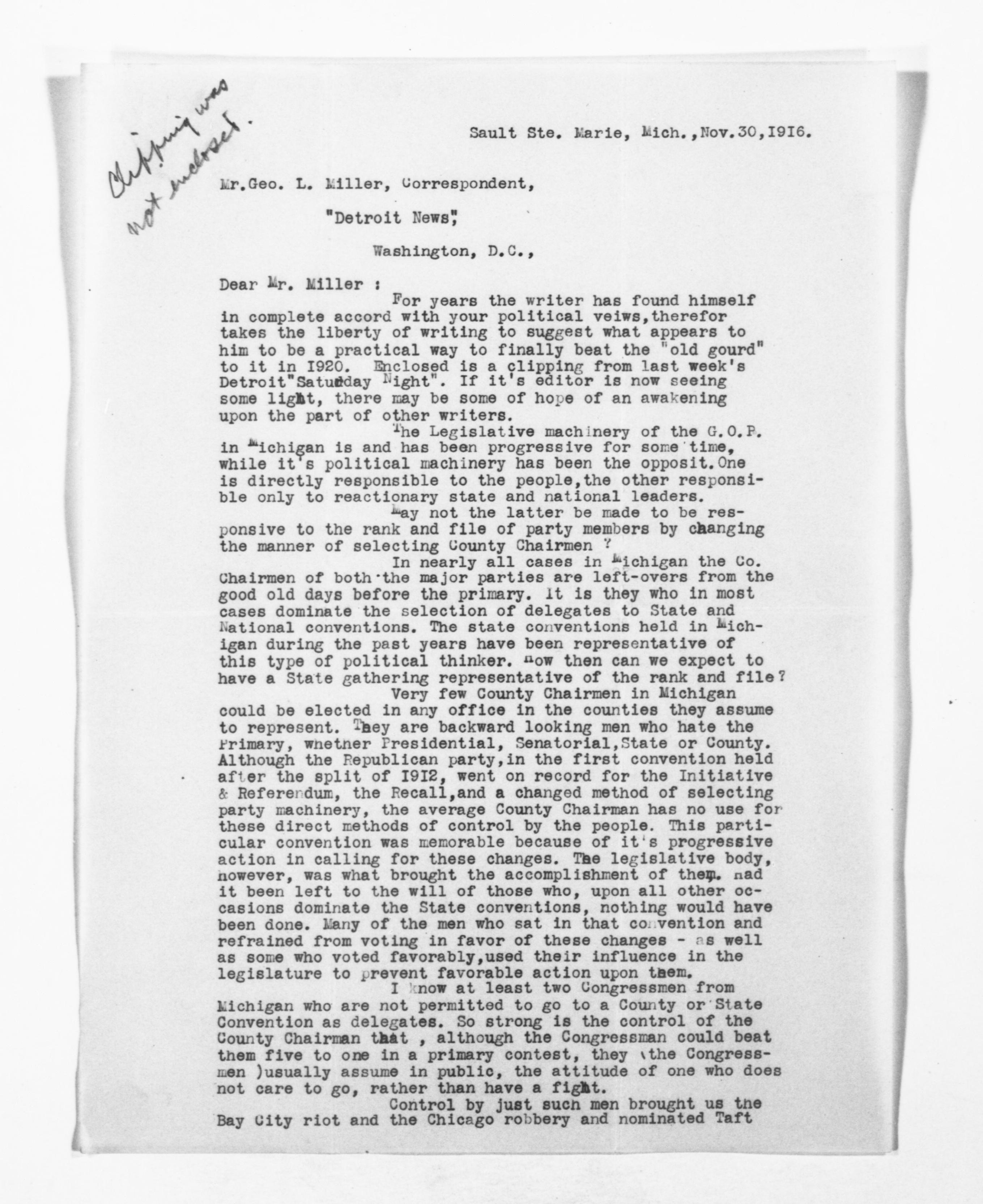 Scanned image of the current content page