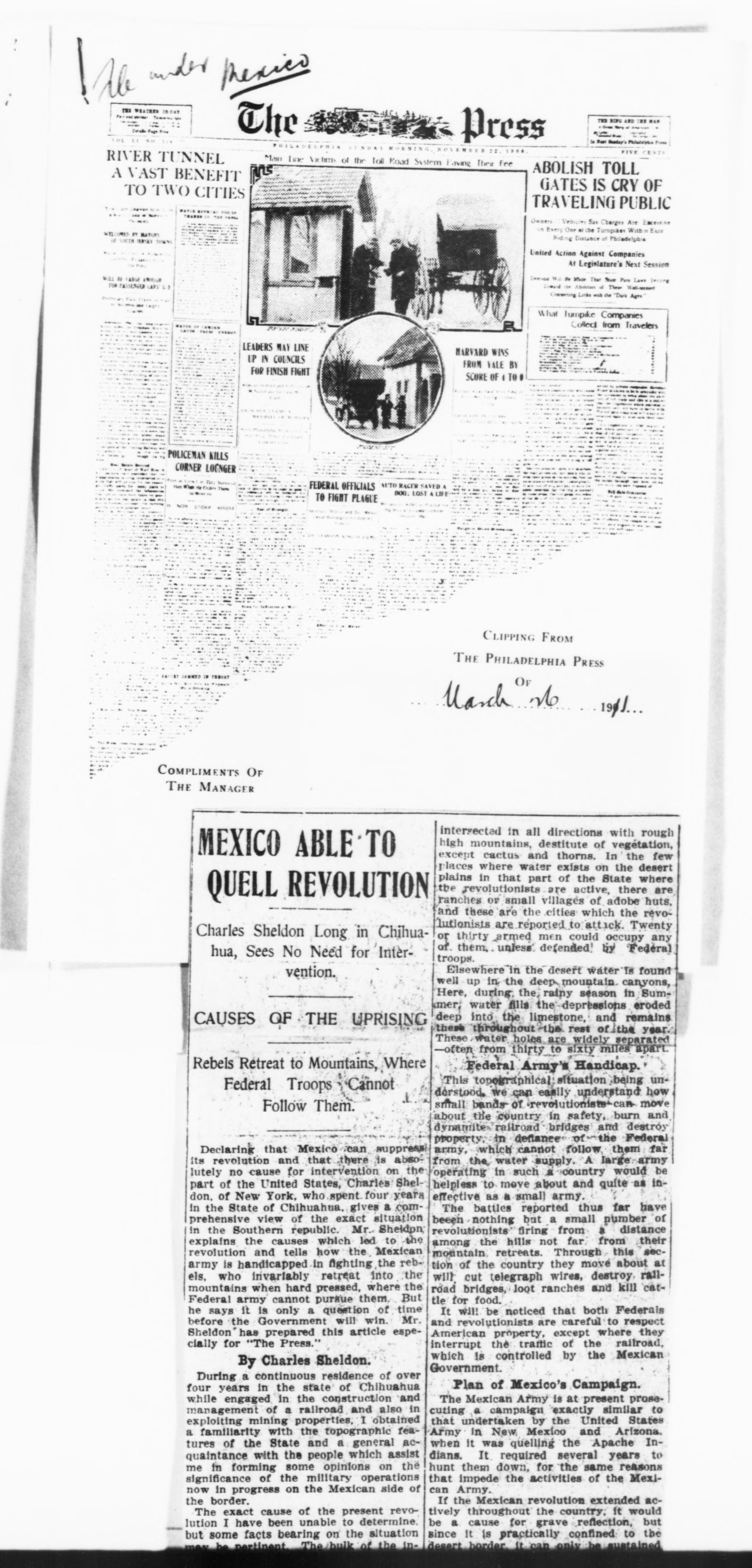 Scanned image of the current content page