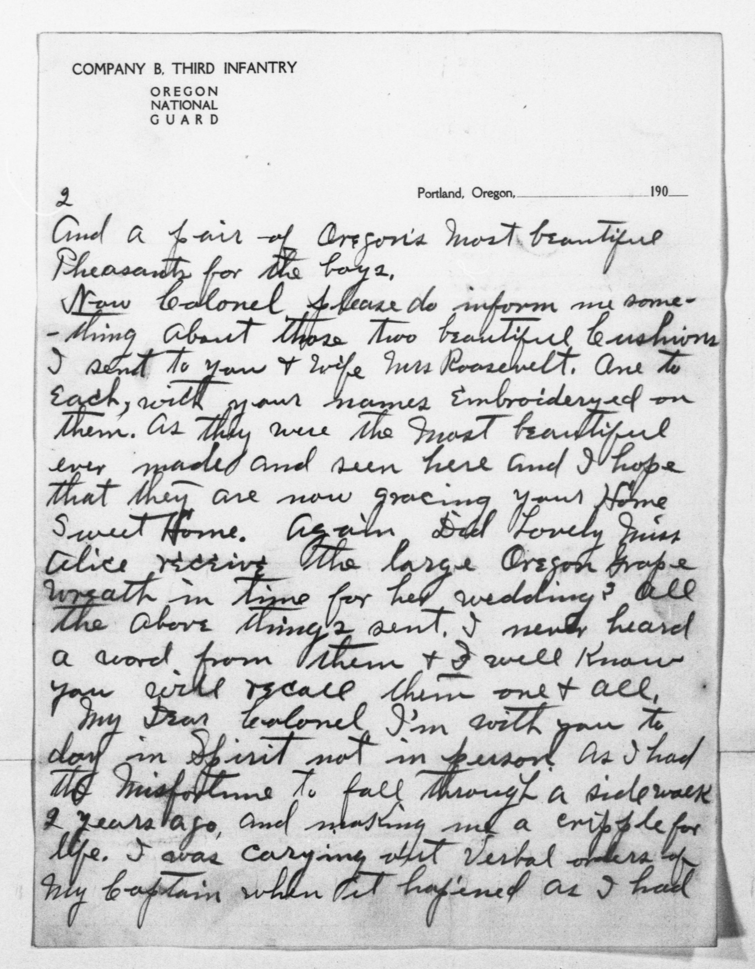 Scanned image of the current content page