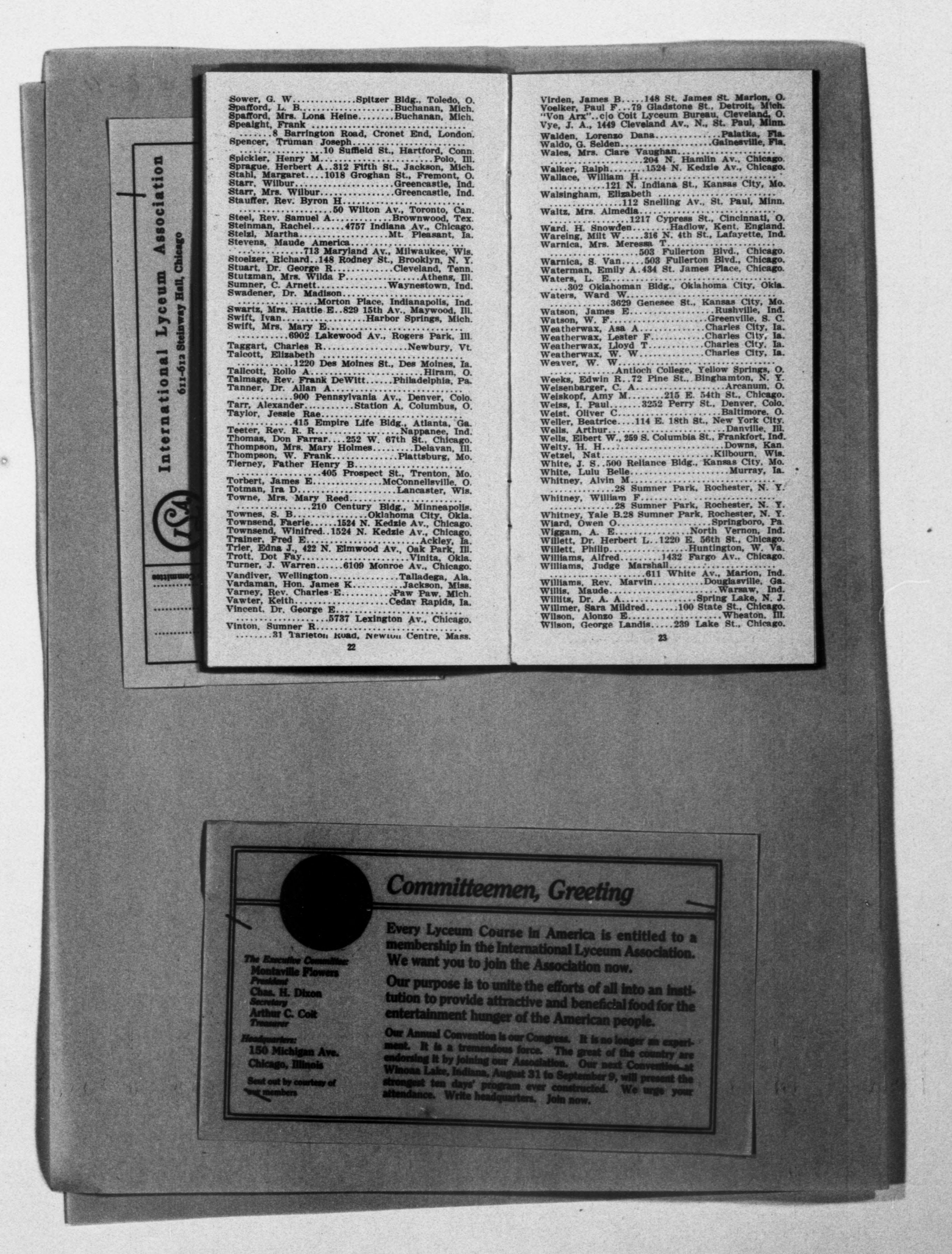 Scanned image of the current content page