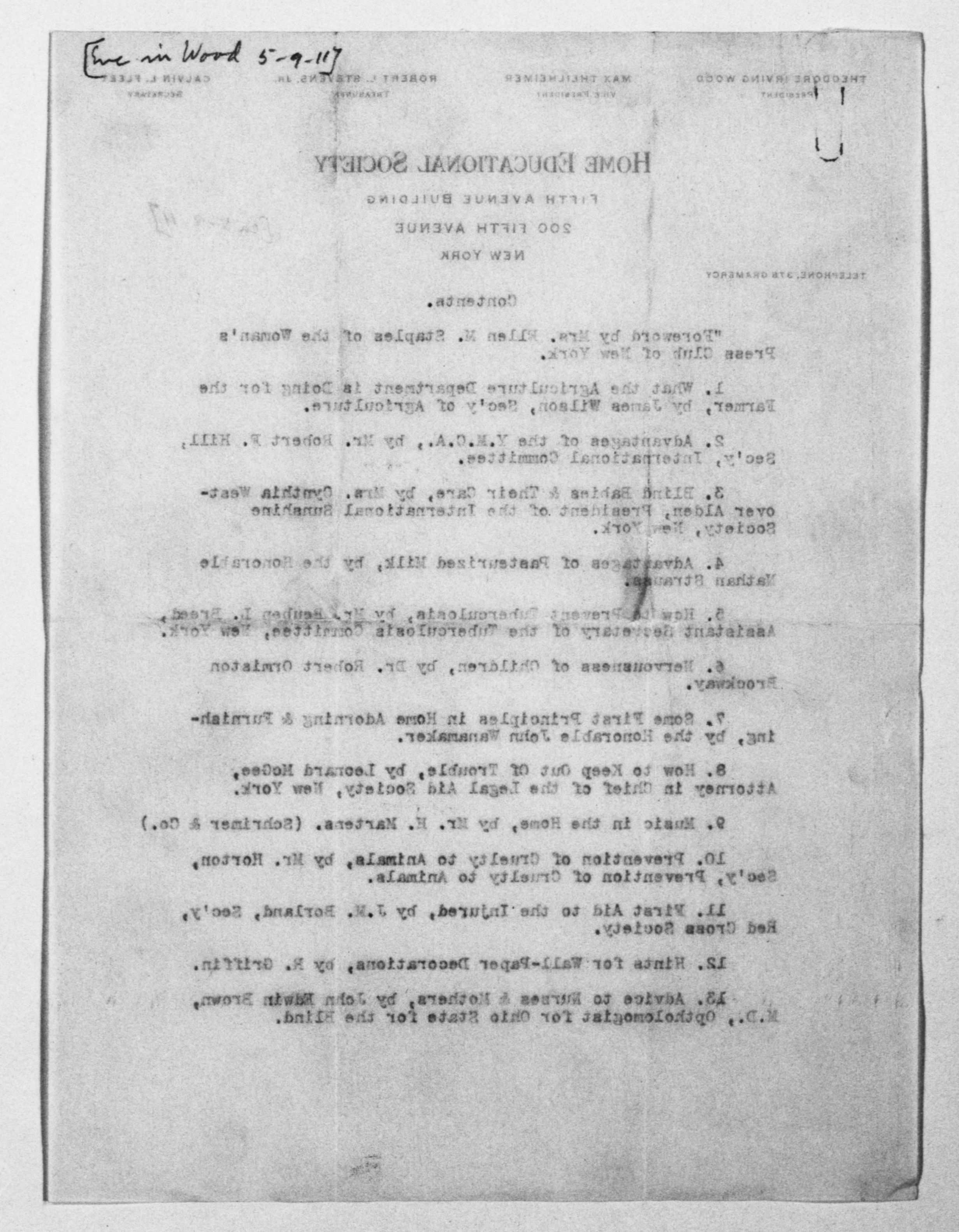 Scanned image of the current content page