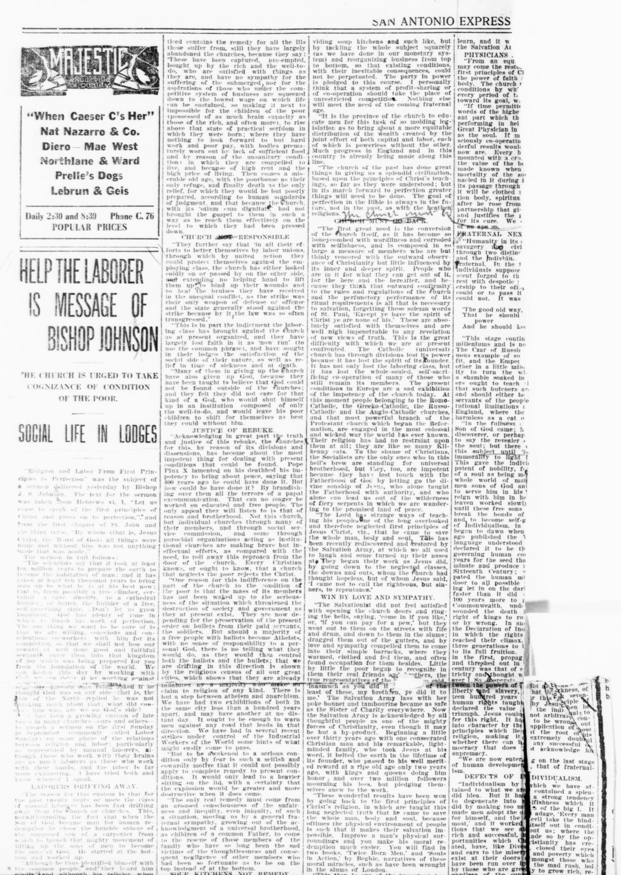 Scanned image of the current content page