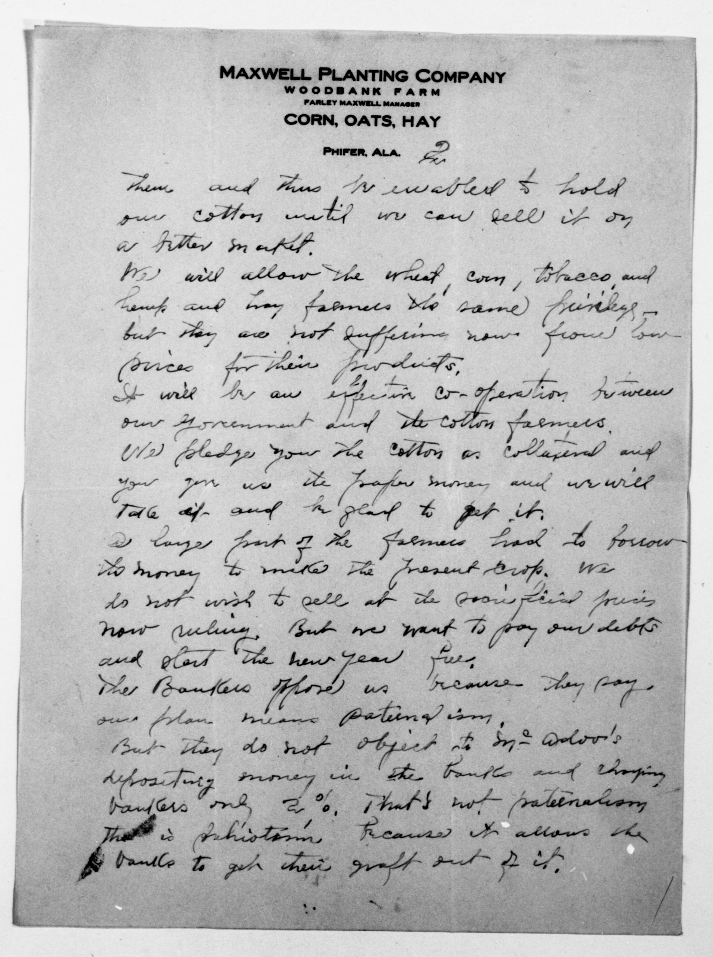 Scanned image of the current content page