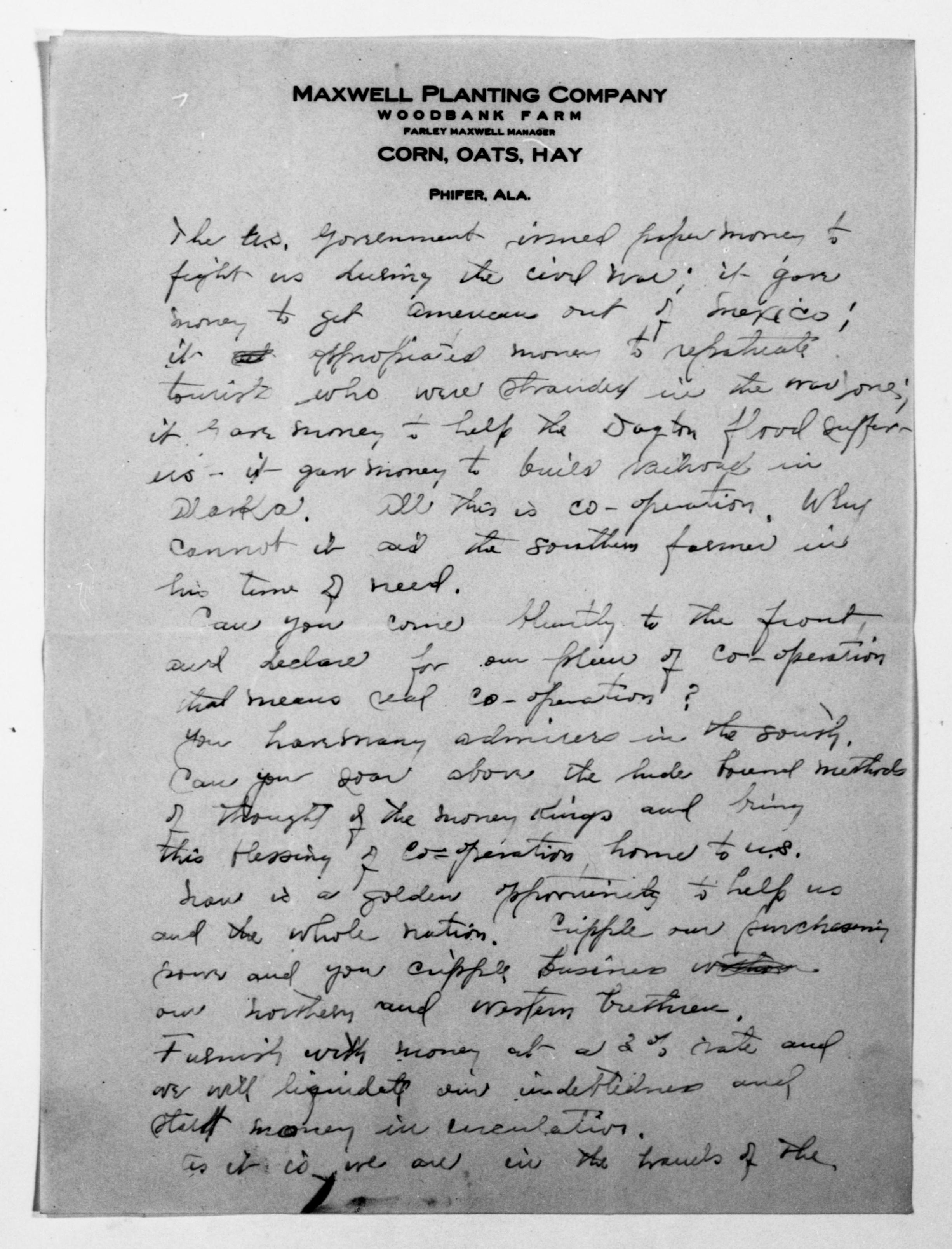 Scanned image of the current content page