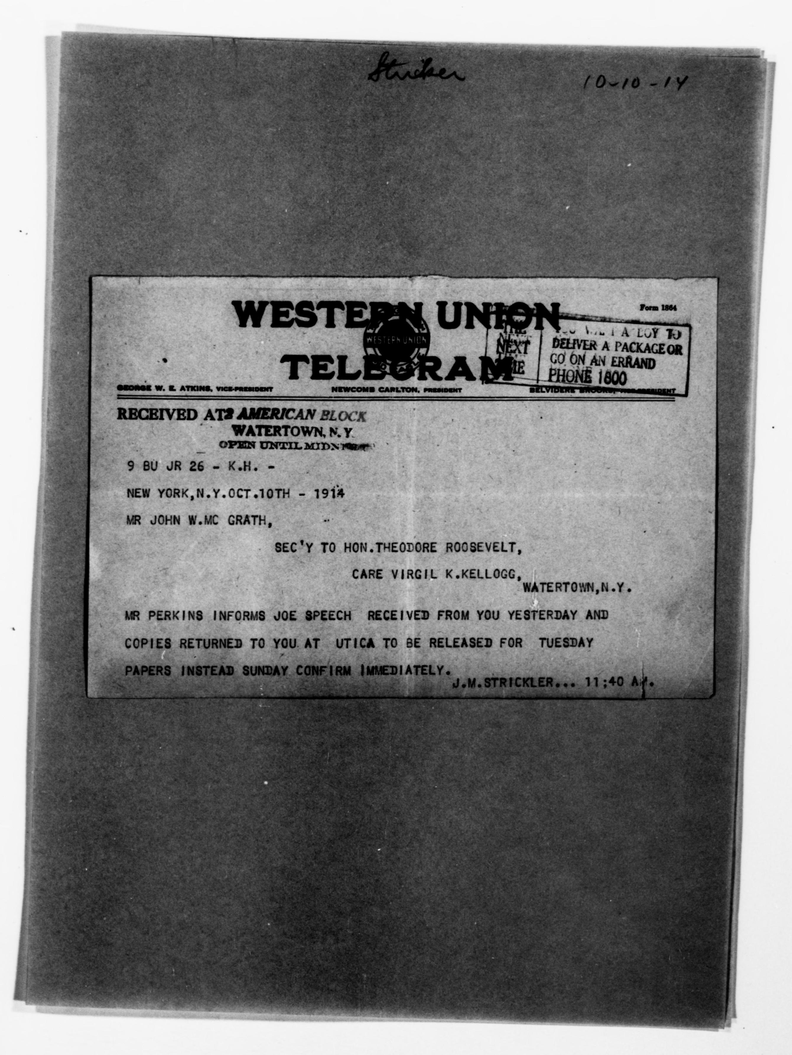 Scanned image of the current content page