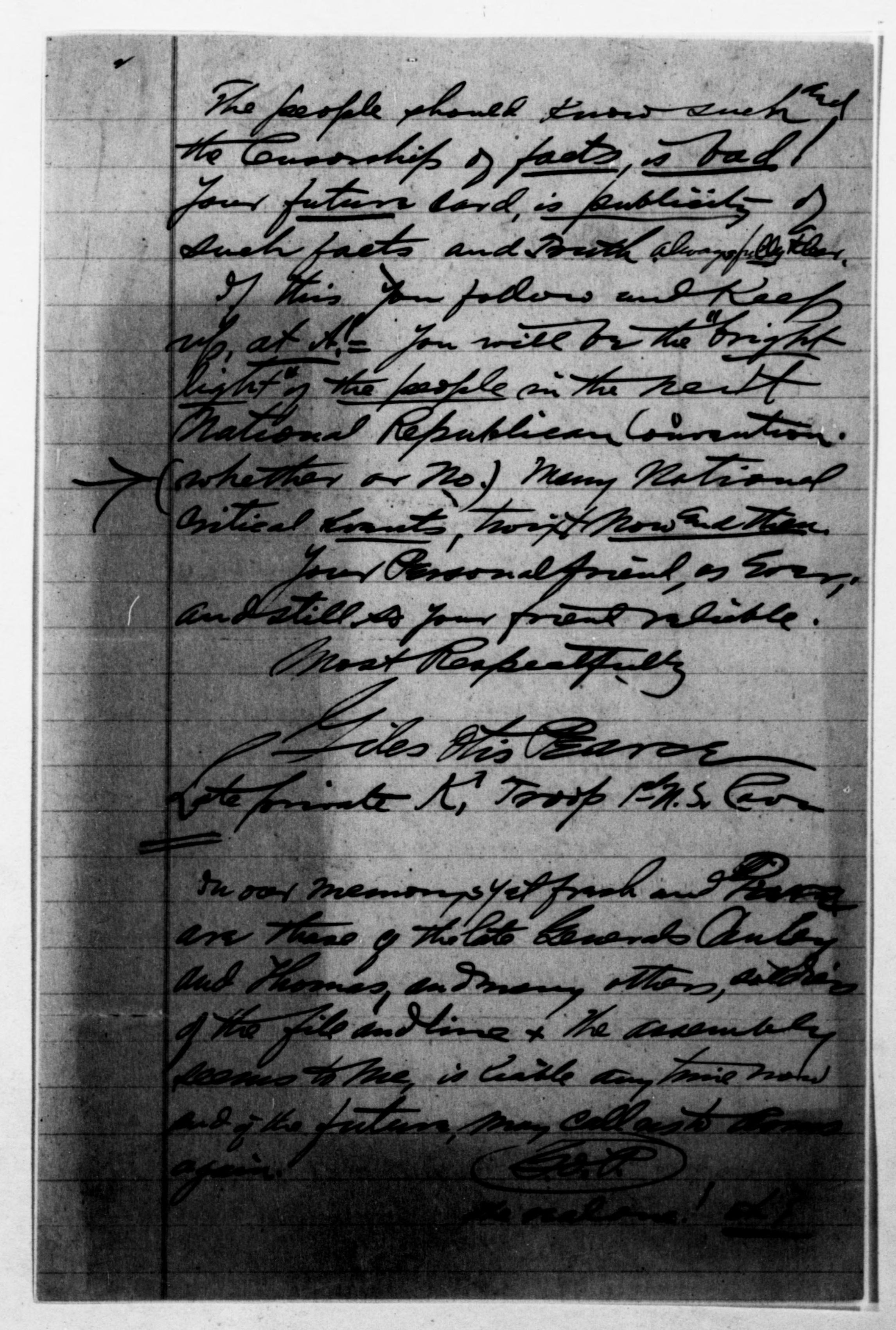 Scanned image of the current content page