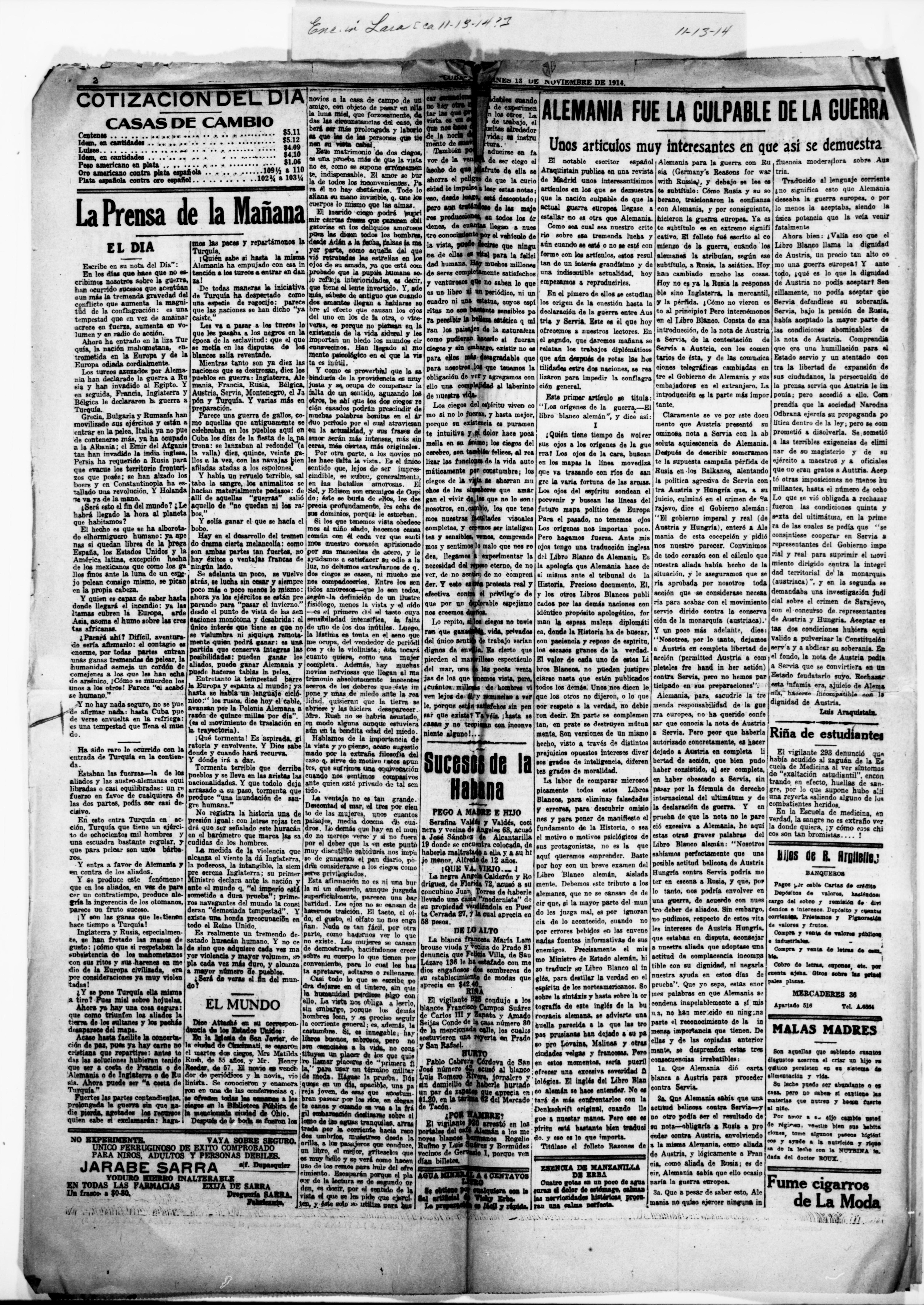 Scanned image of the current content page