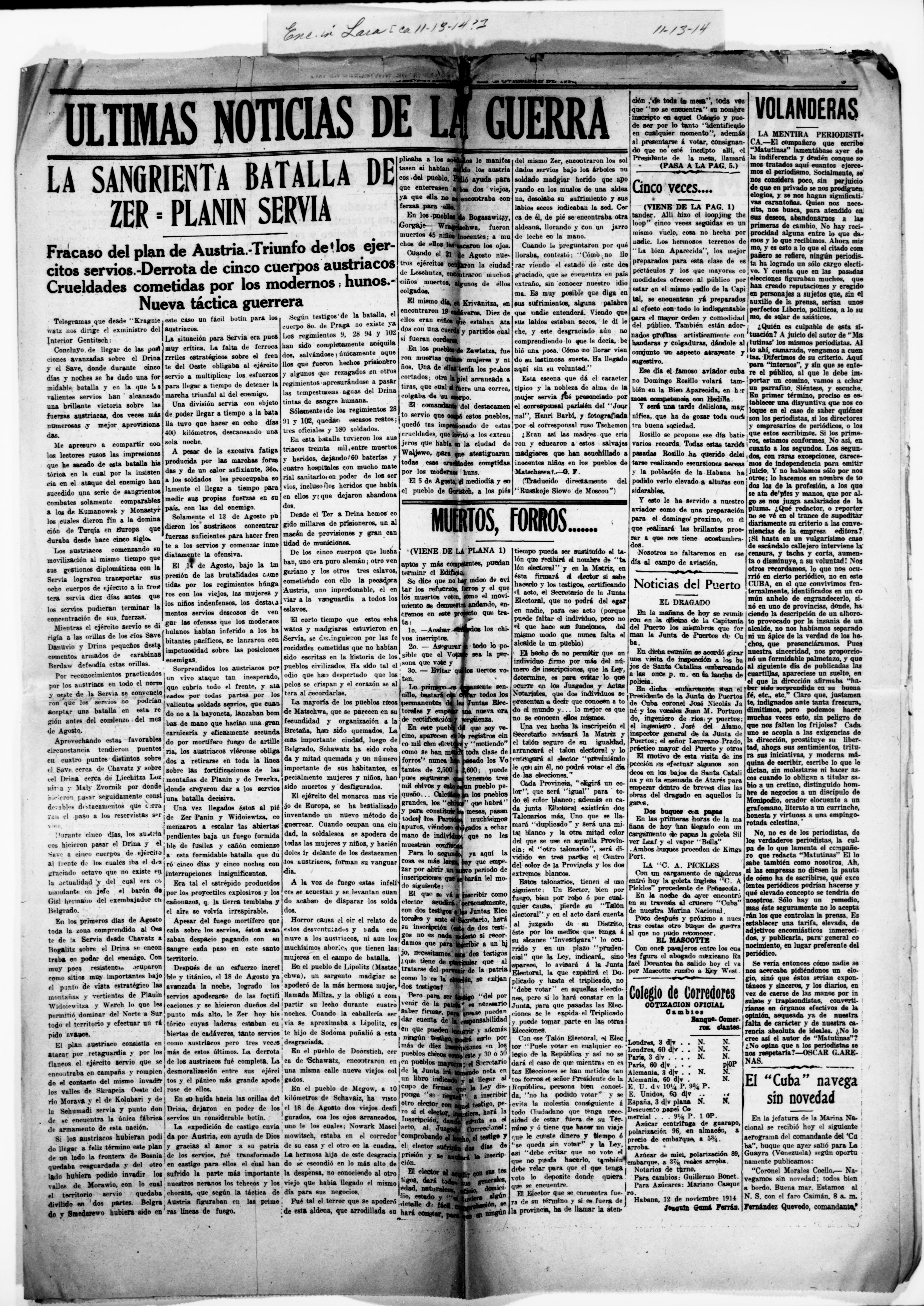 Scanned image of the current content page