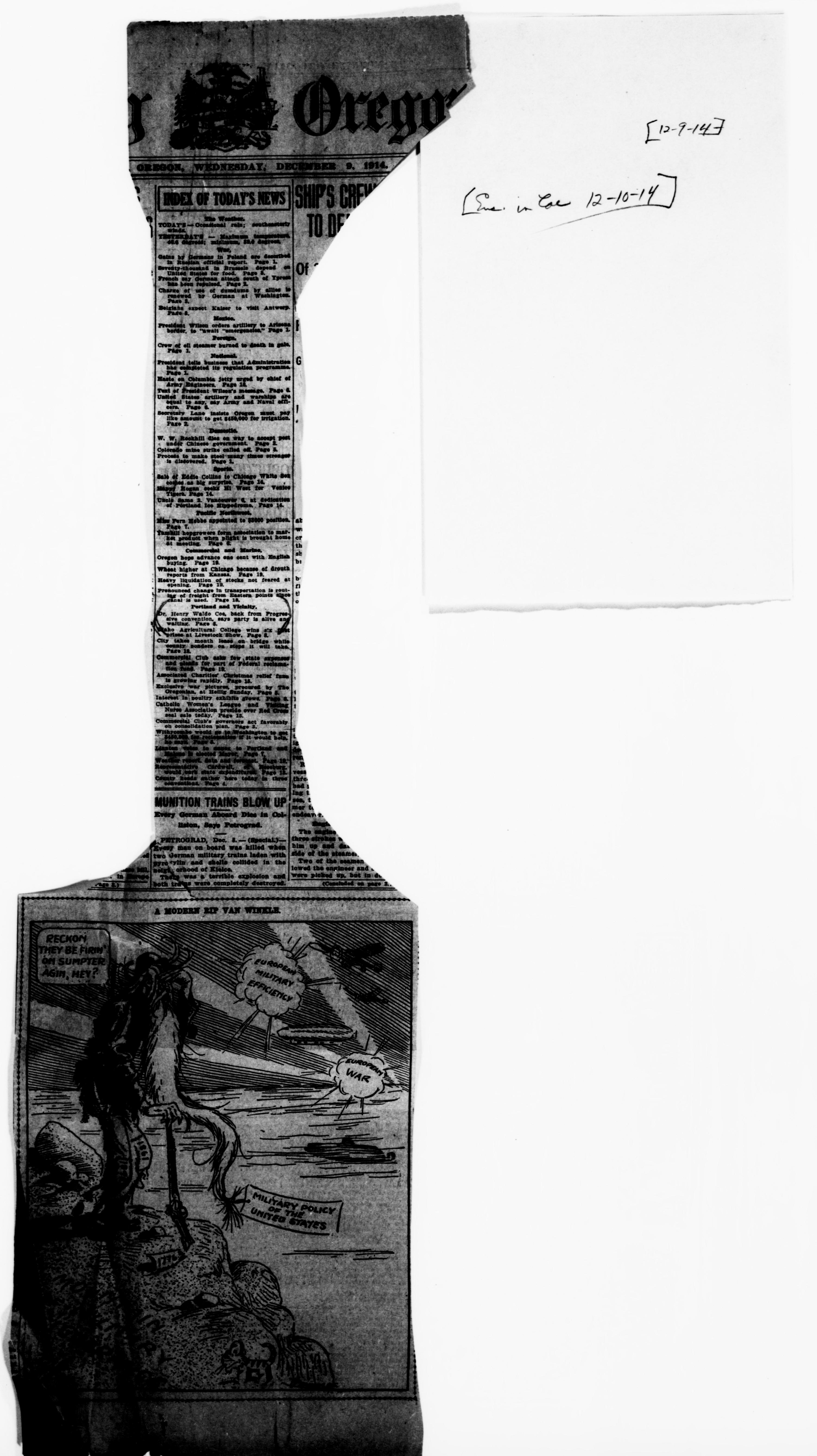 Scanned image of the current content page