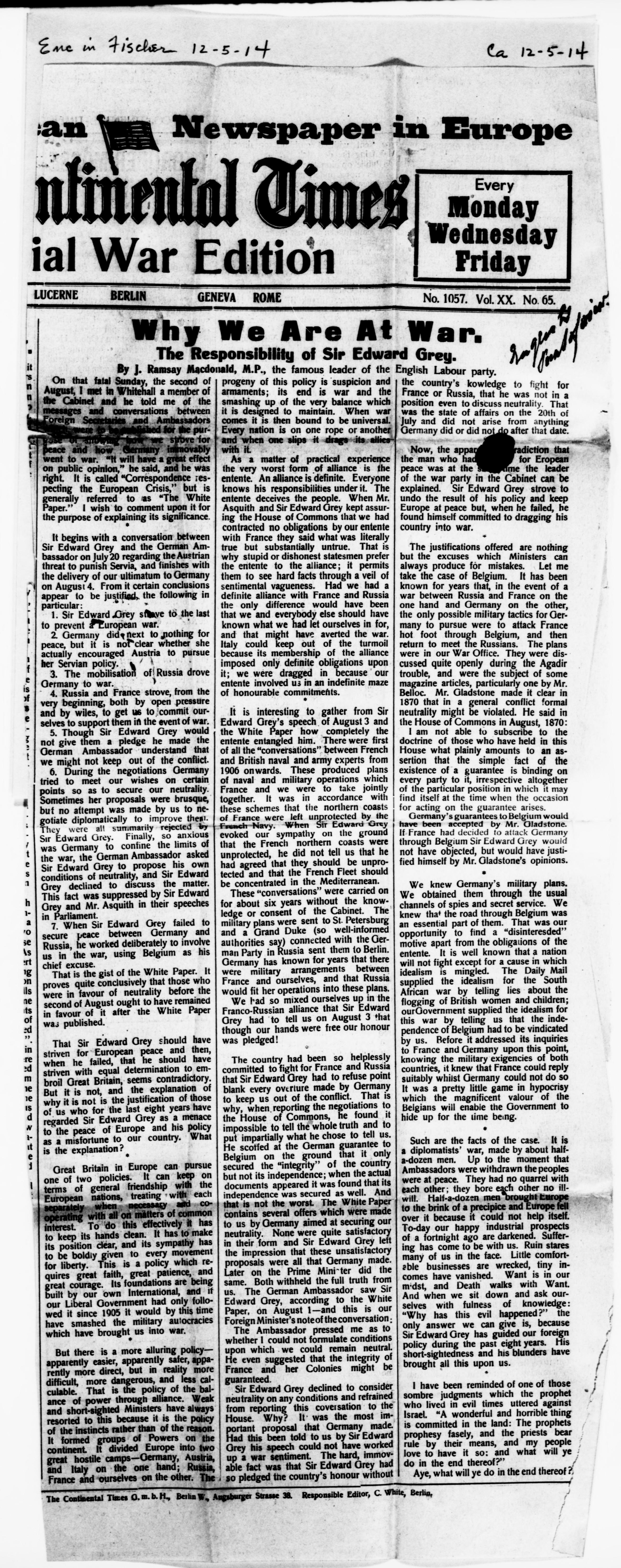 Scanned image of the current content page