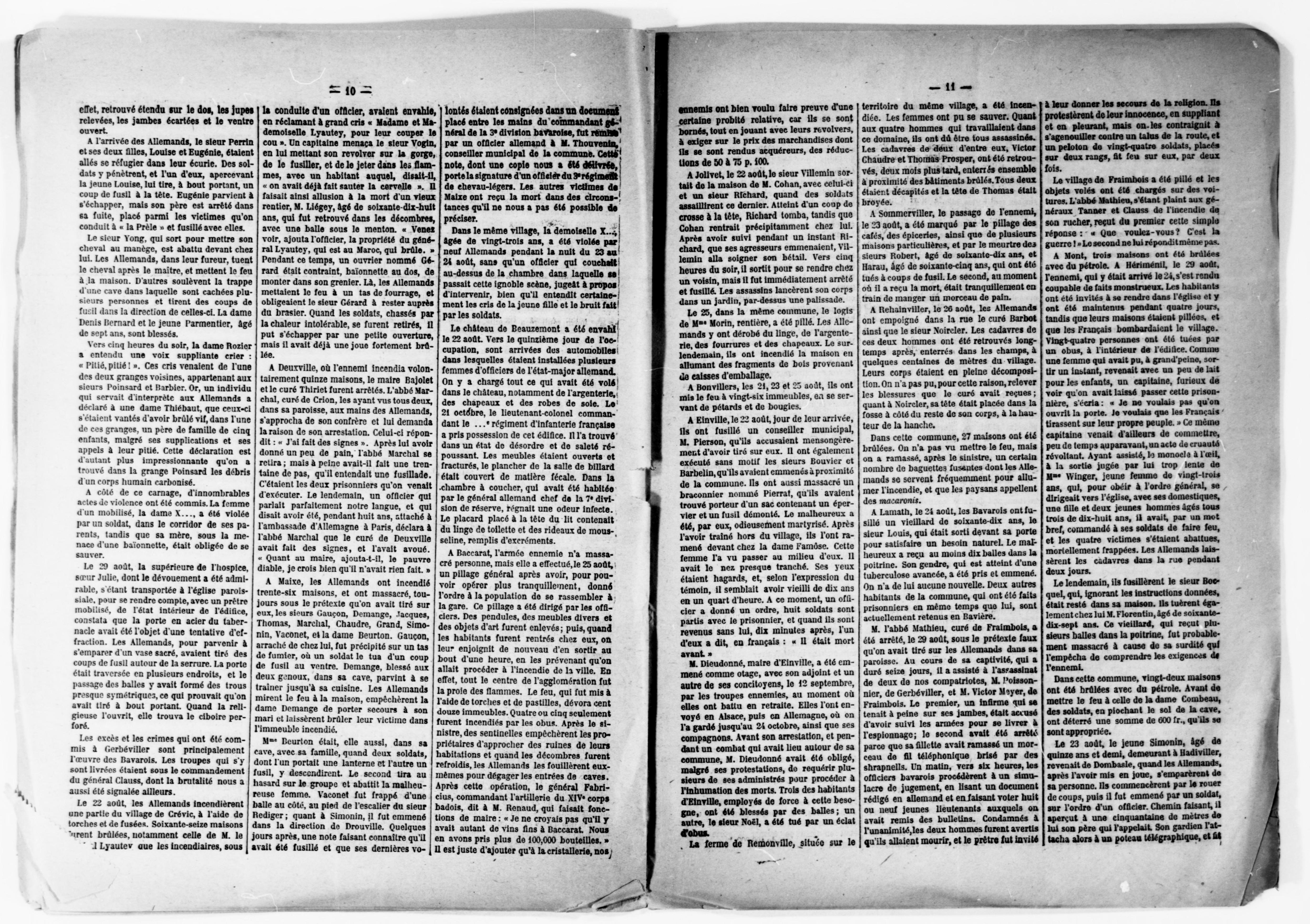 Scanned image of the current content page