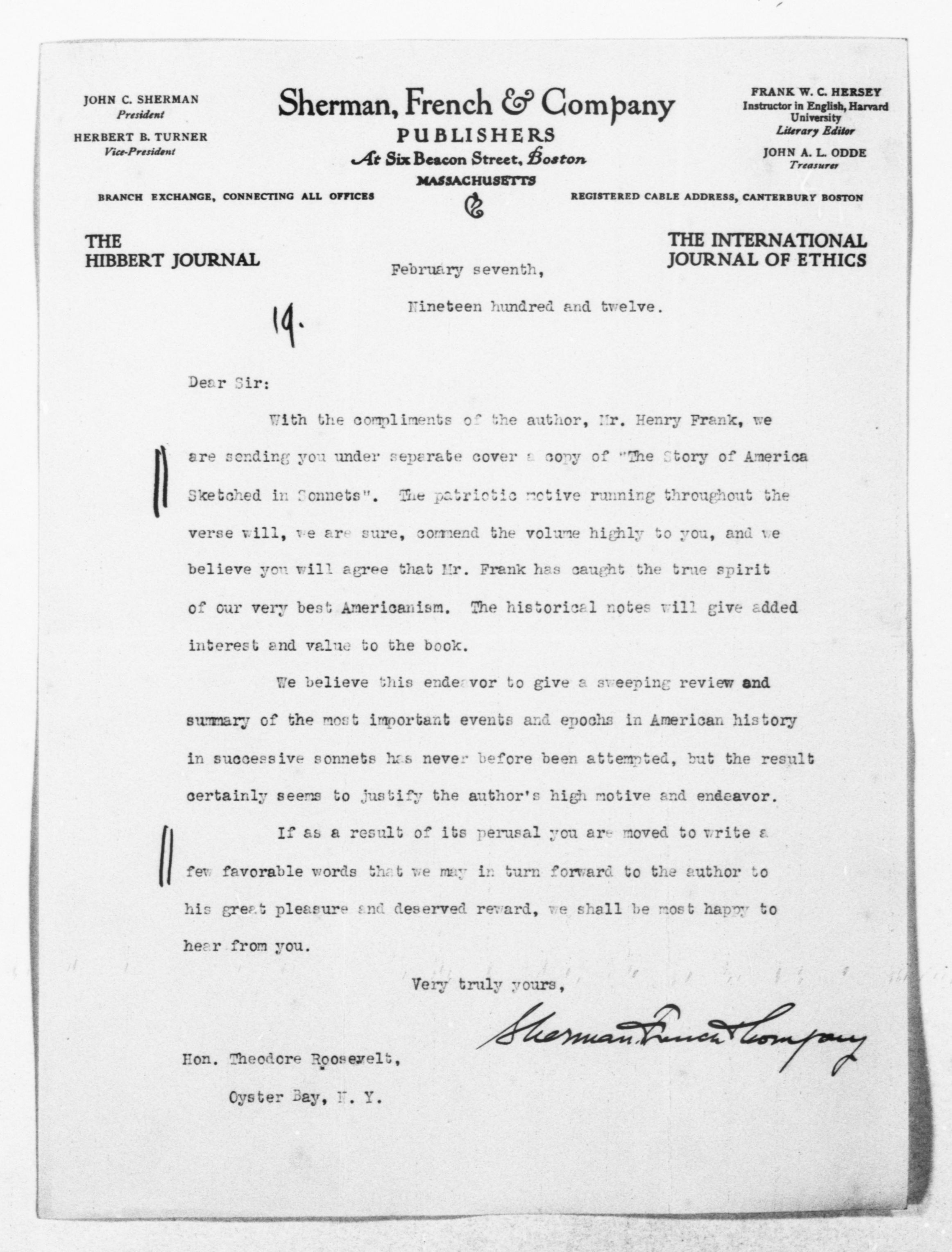 Scanned image of the current content page