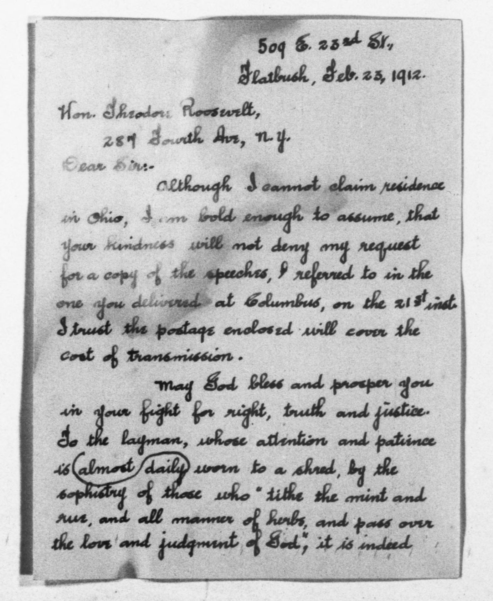 Scanned image of the current content page