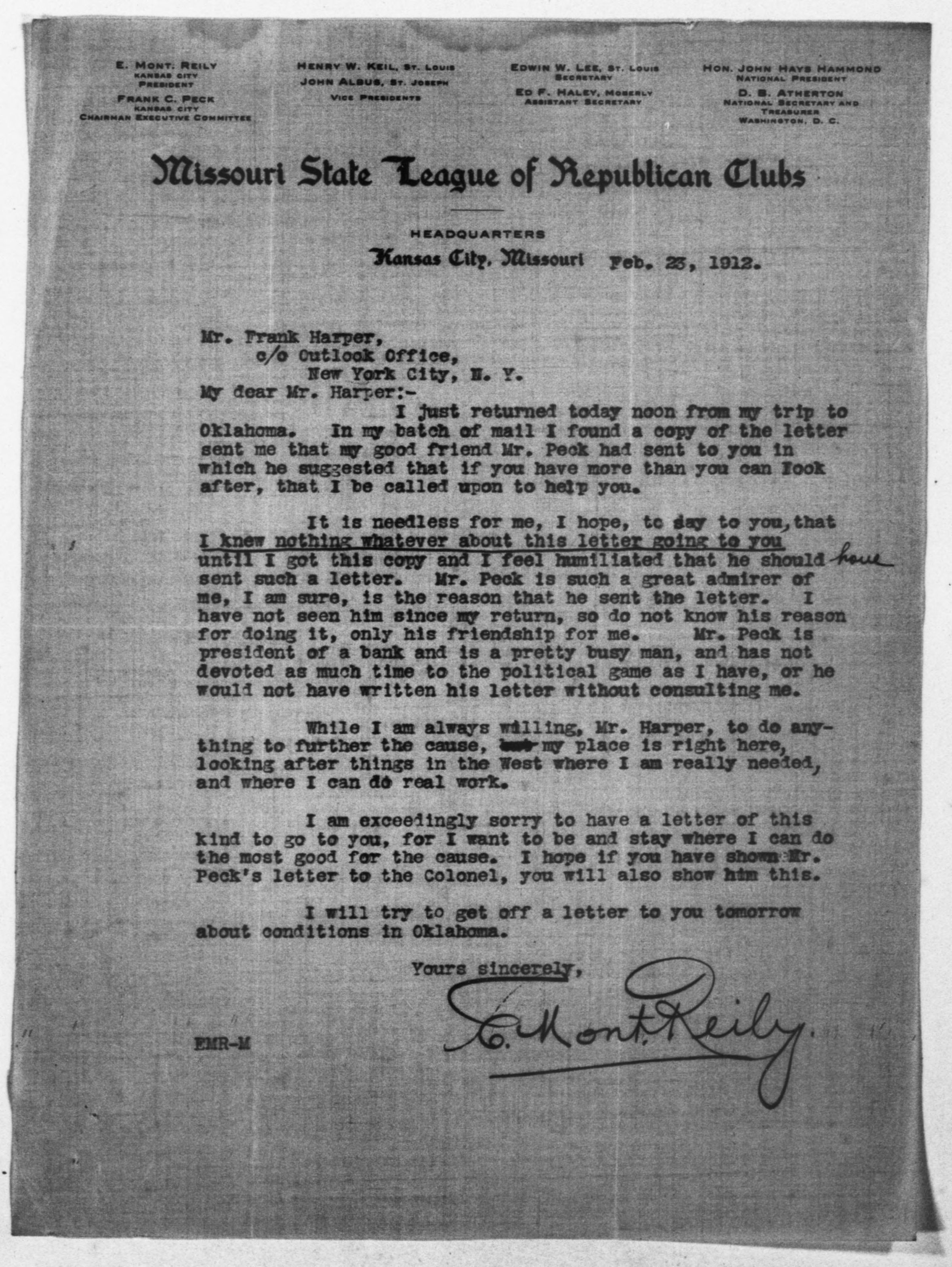 Scanned image of the current content page