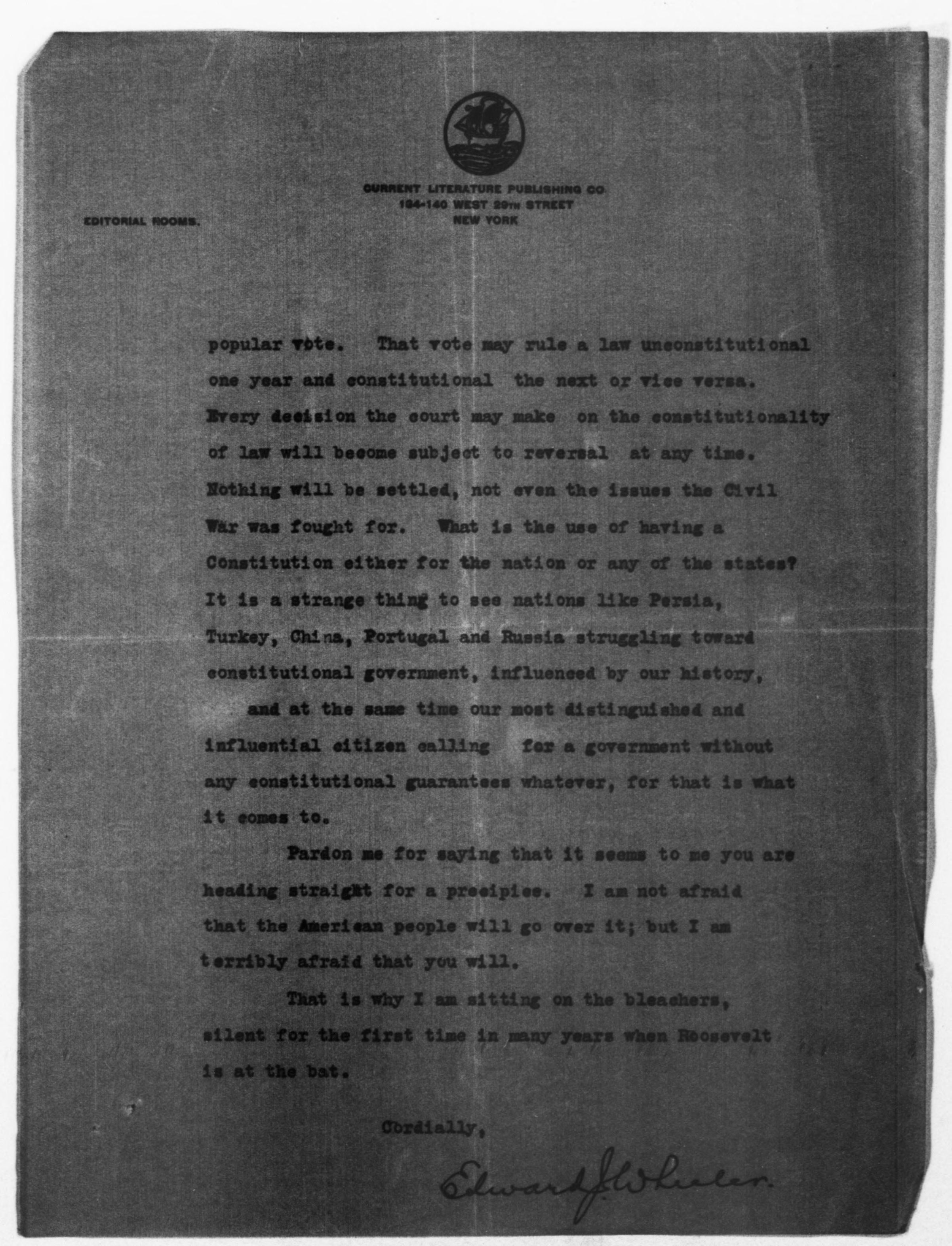 Scanned image of the current content page