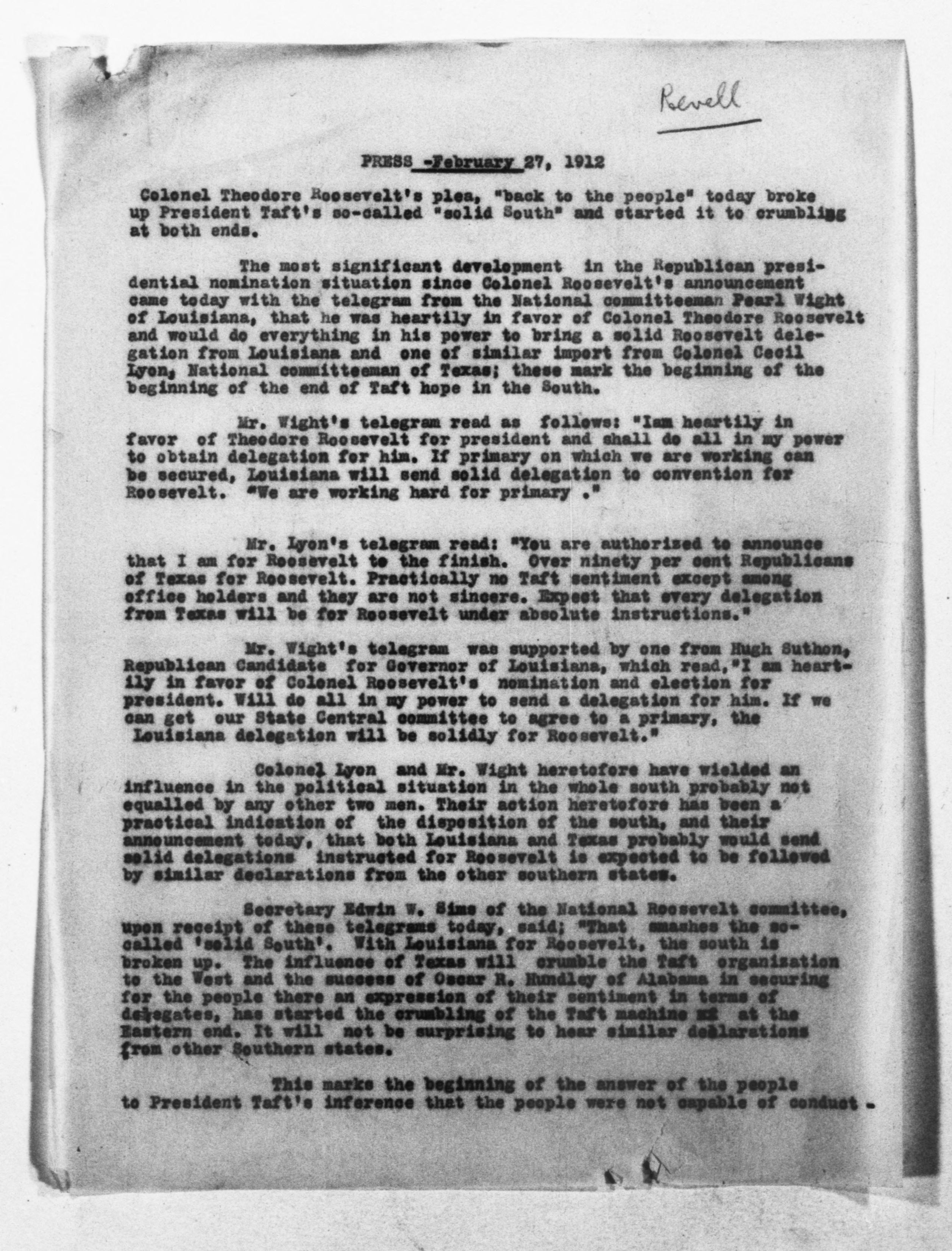 Scanned image of the current content page