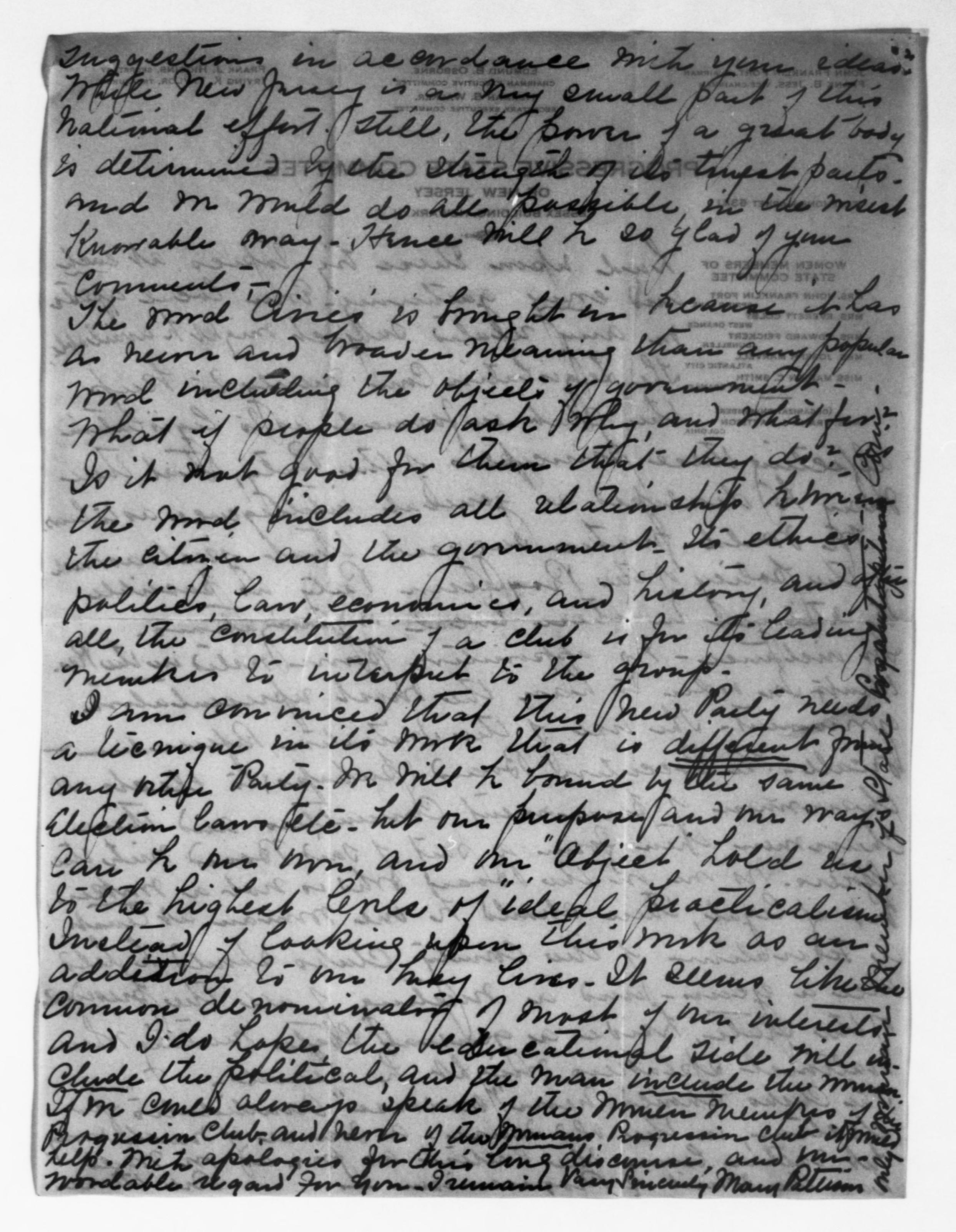 Scanned image of the current content page