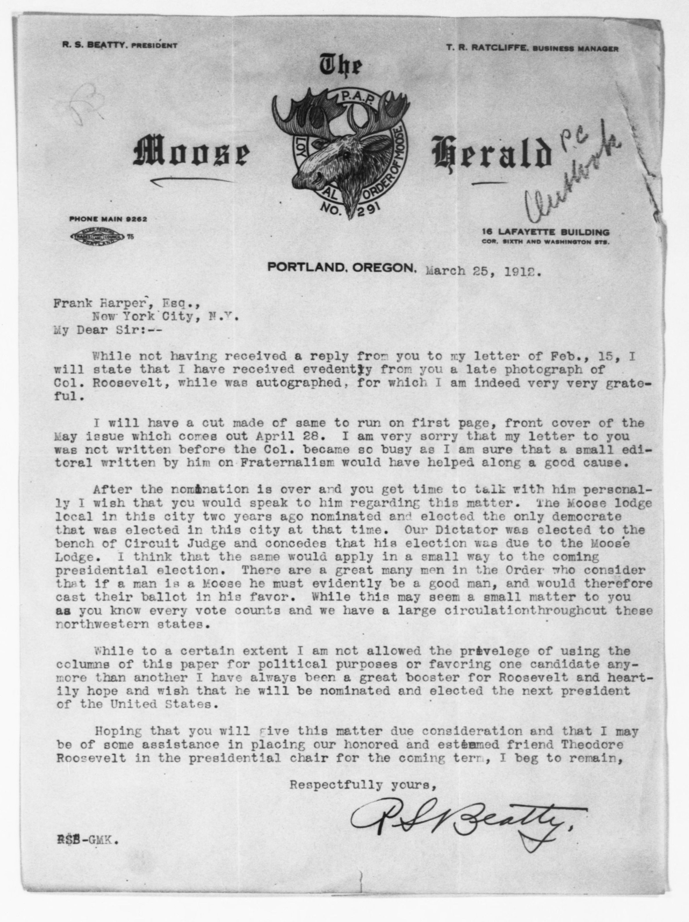 Scanned image of the current content page