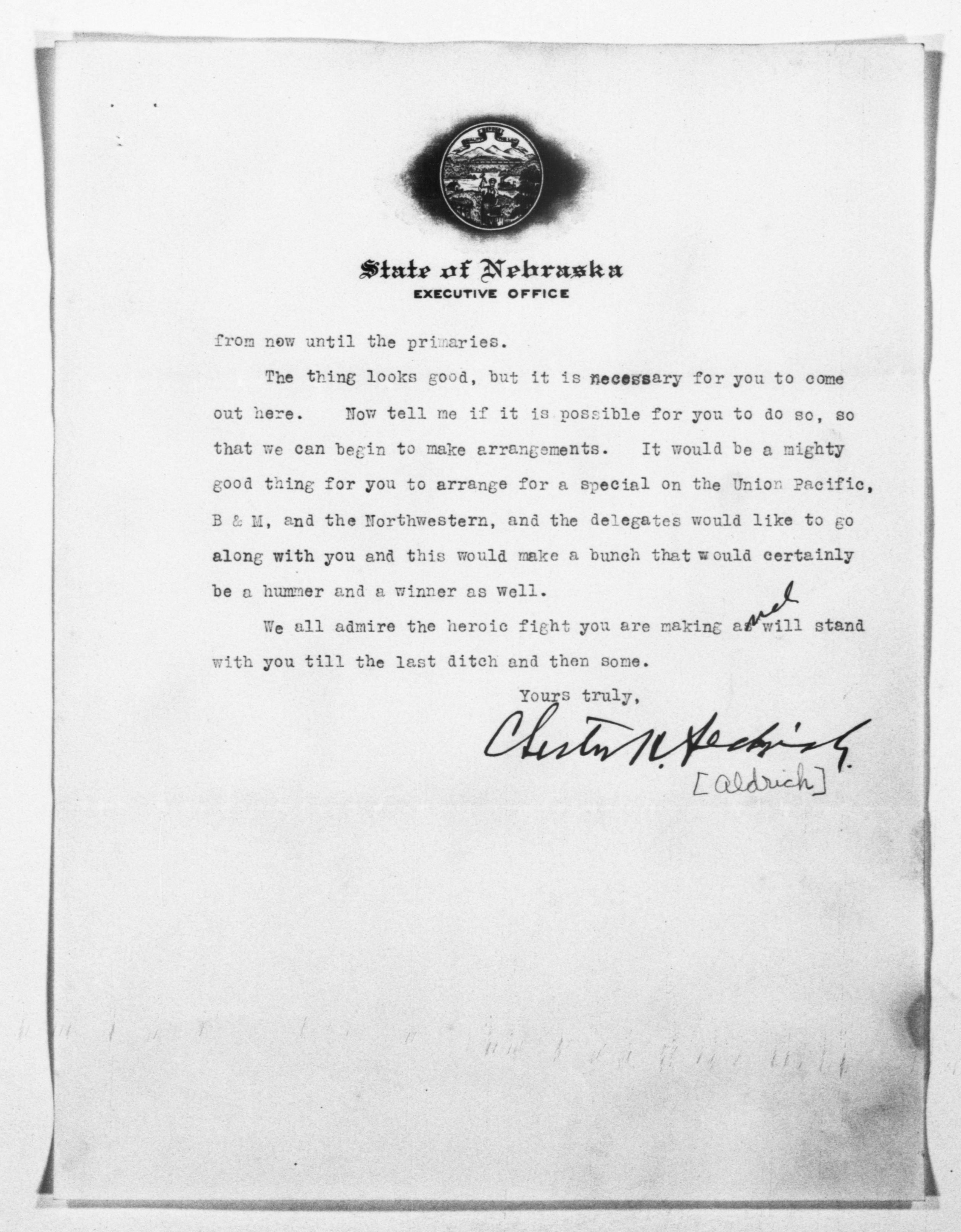 Scanned image of the current content page