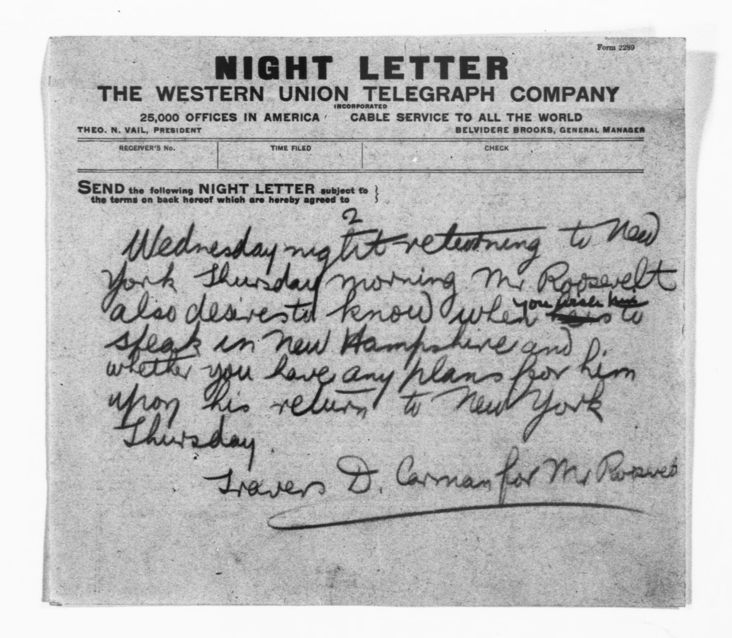 Scanned image of the current content page