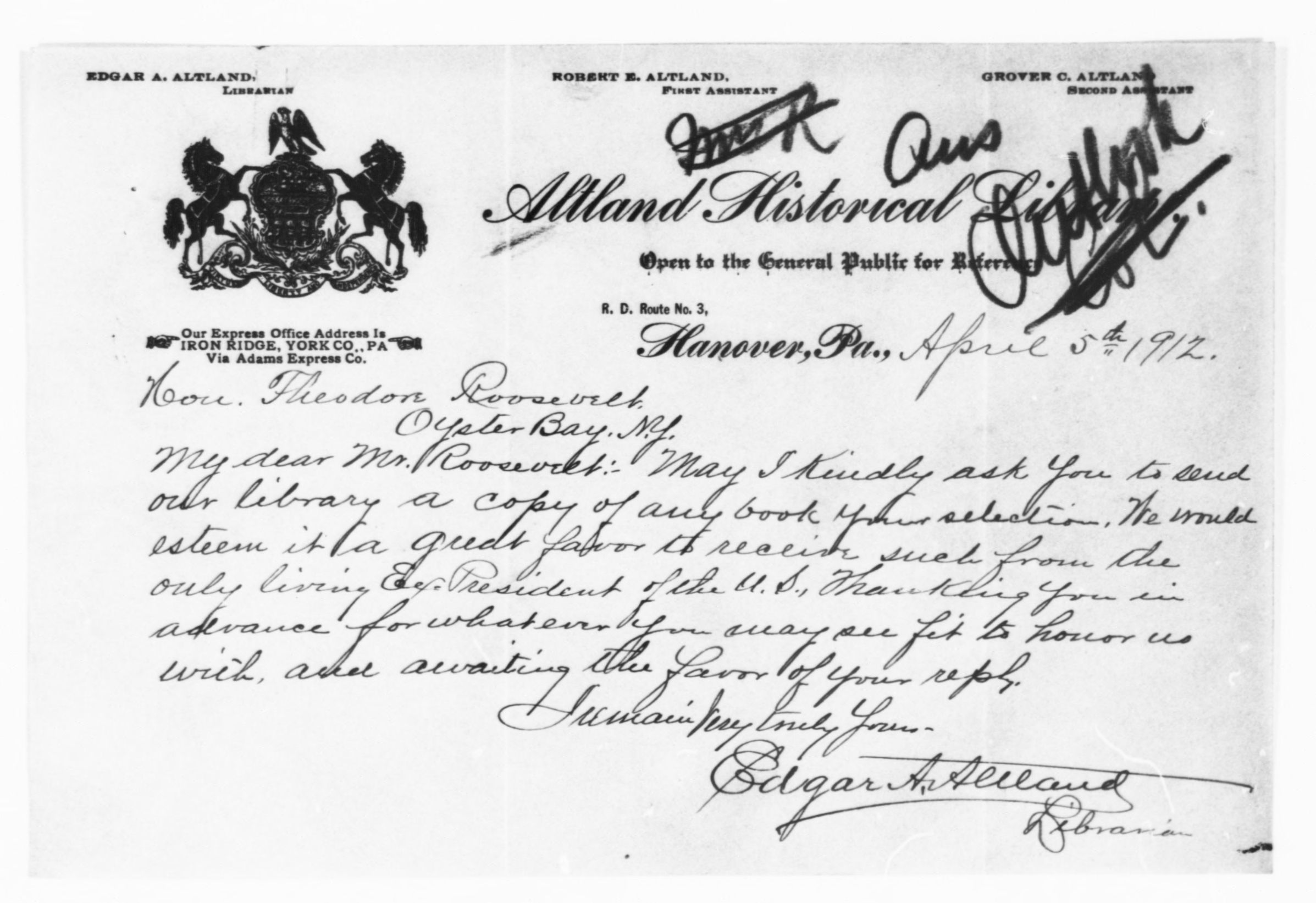 Scanned image of the current content page