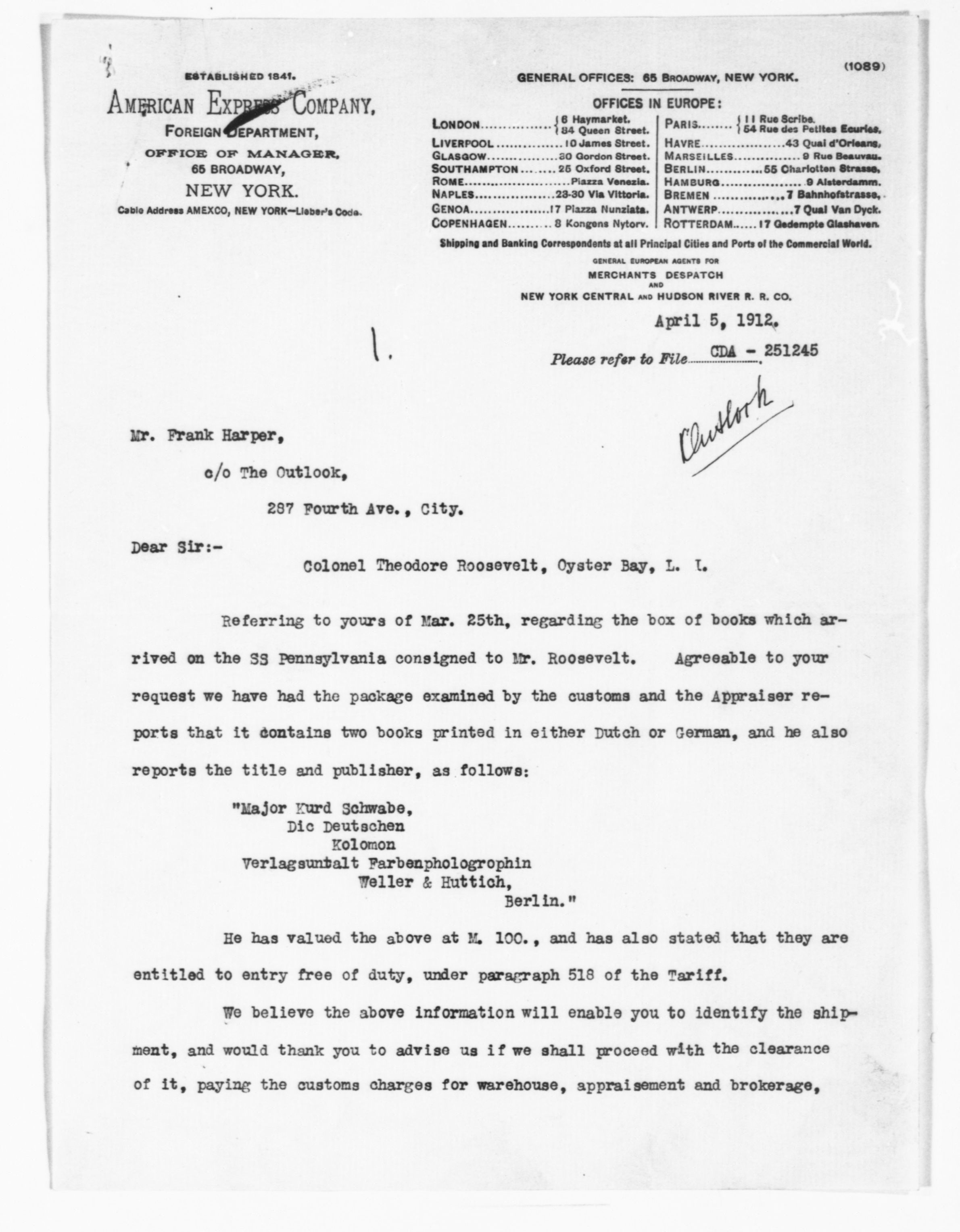 Scanned image of the current content page