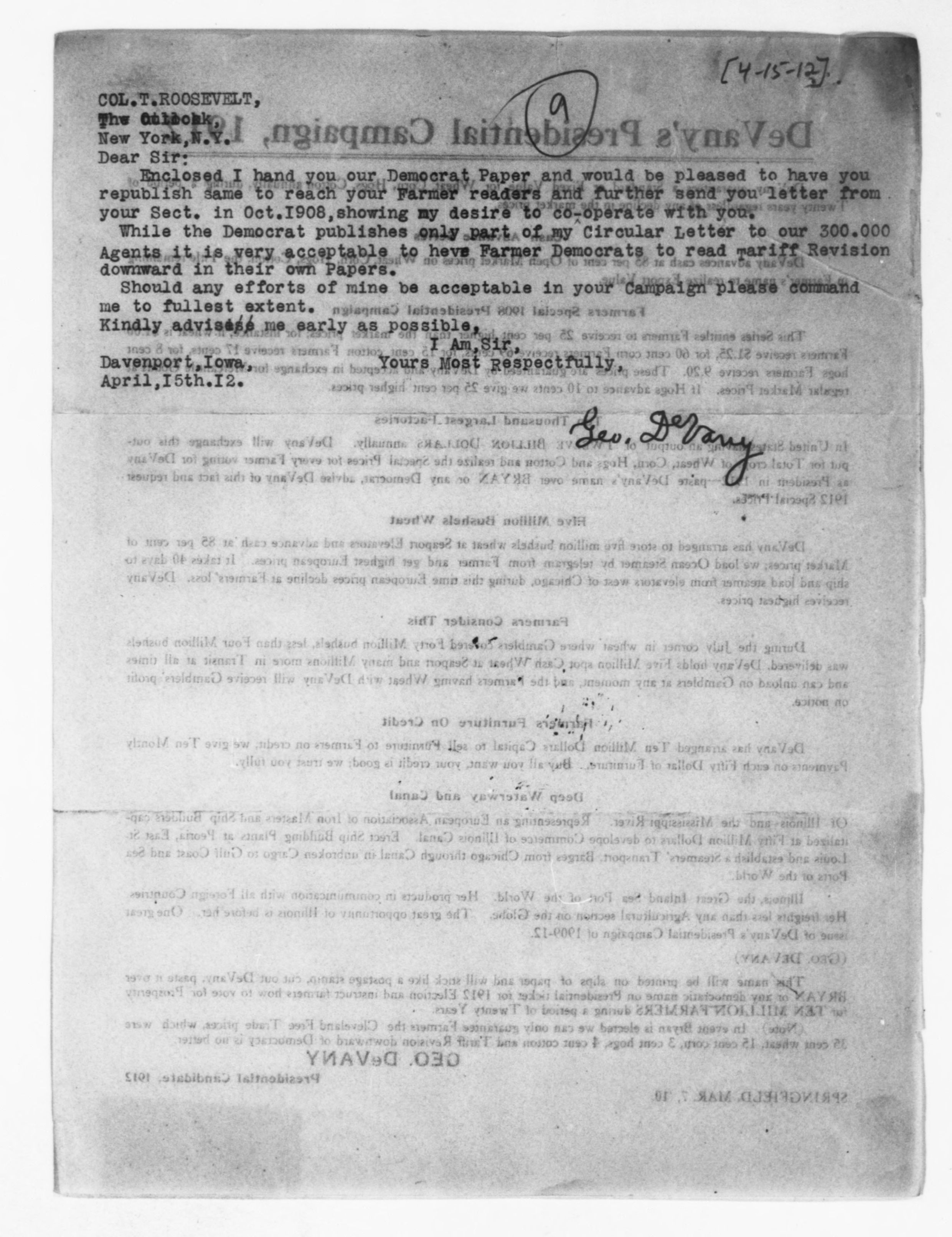 Scanned image of the current content page