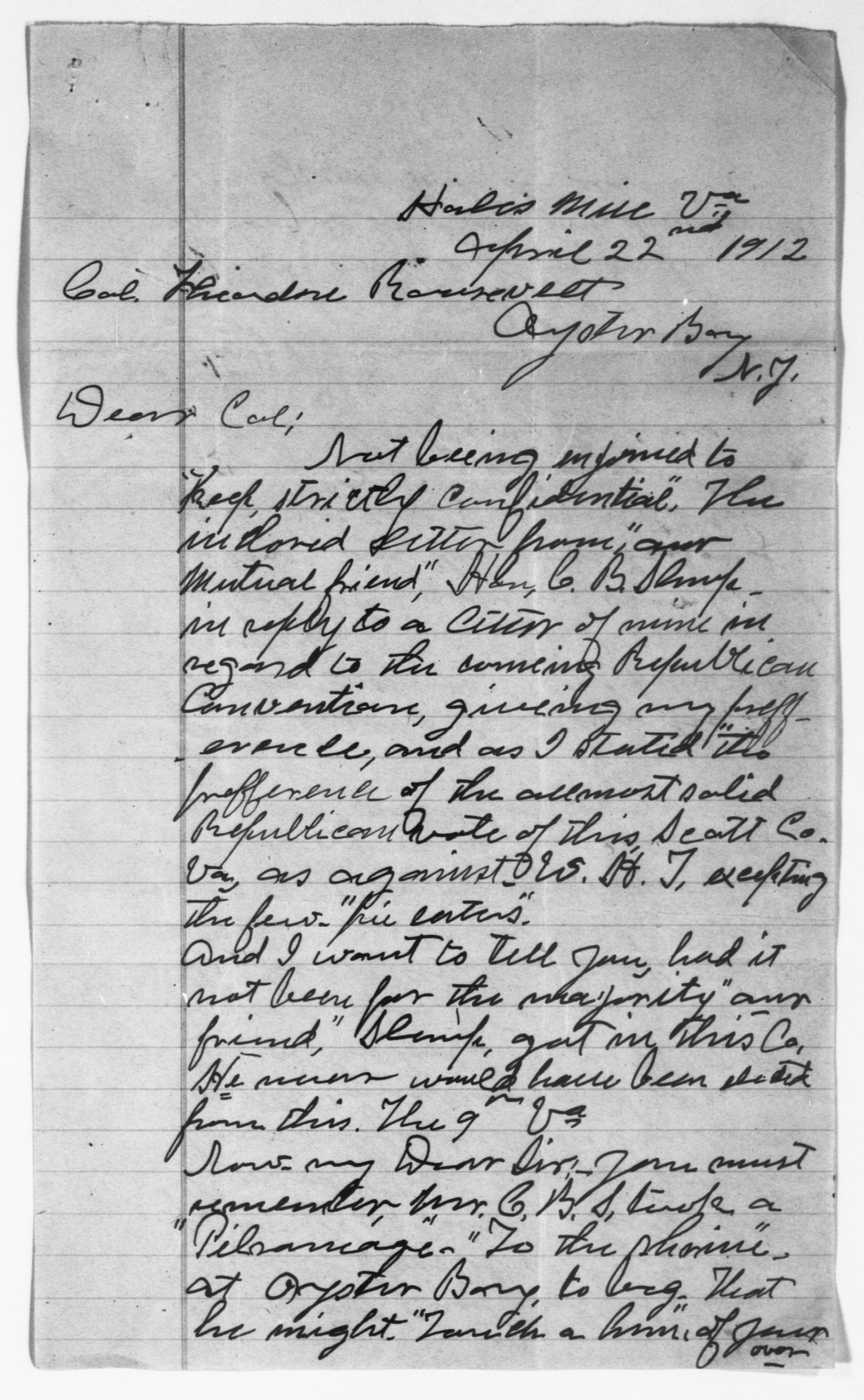 Scanned image of the current content page