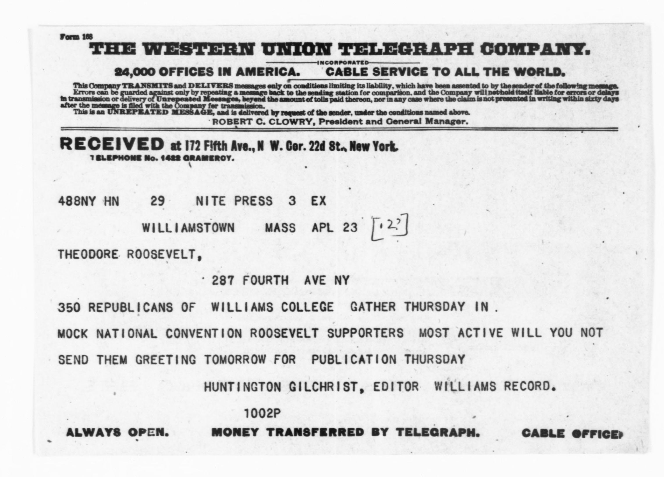 Scanned image of the current content page