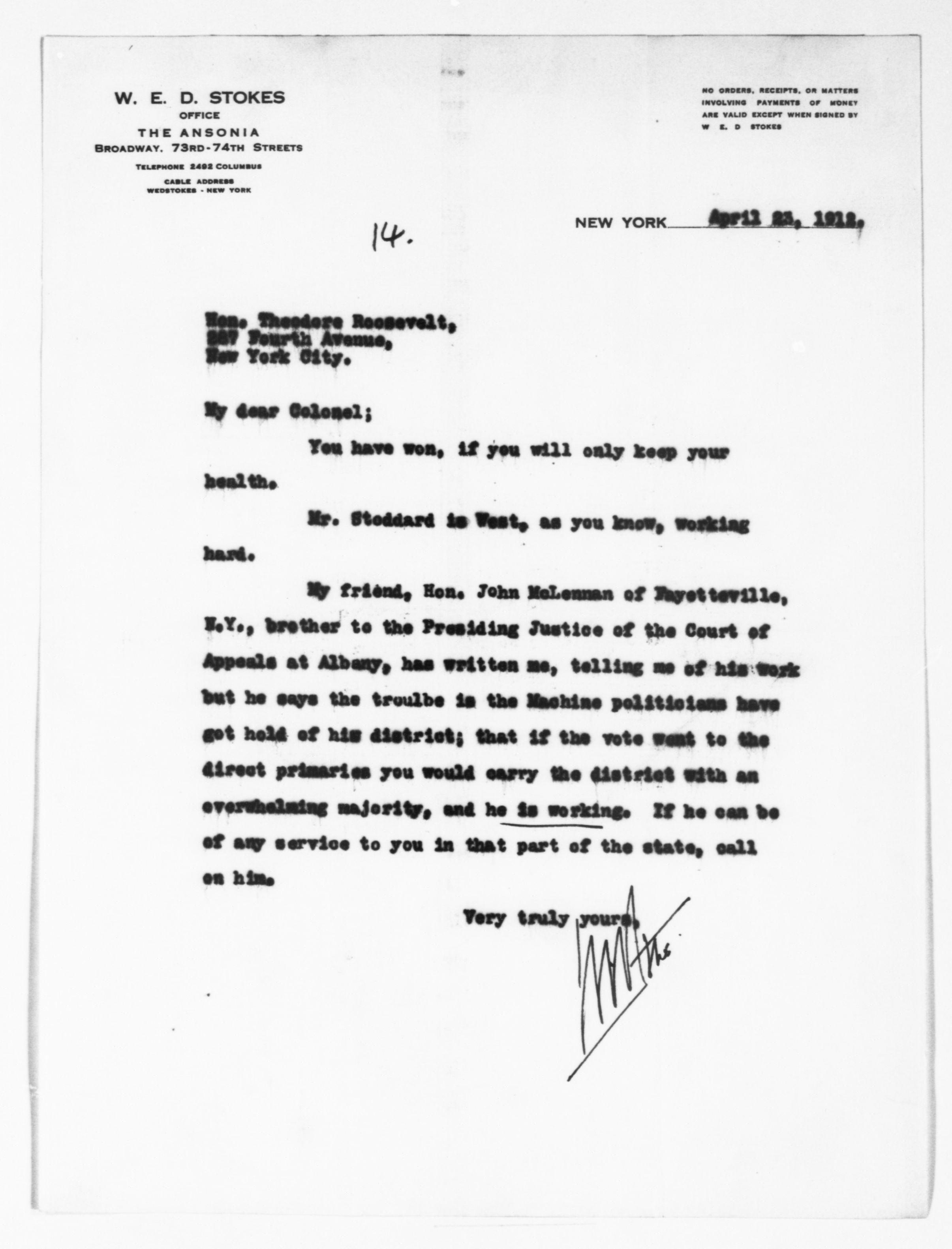 Scanned image of the current content page