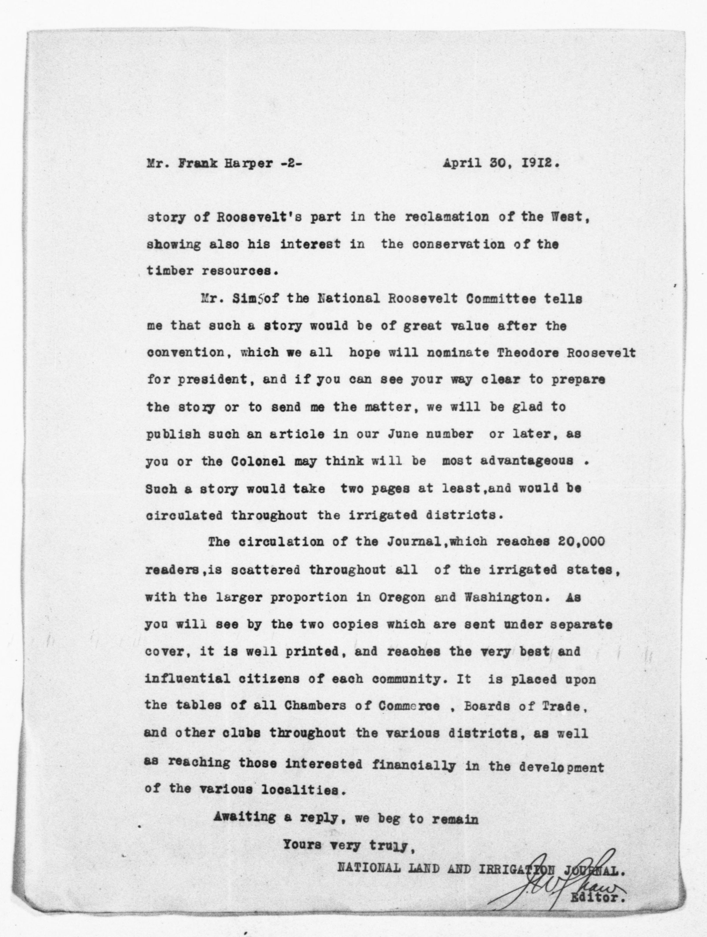 Scanned image of the current content page