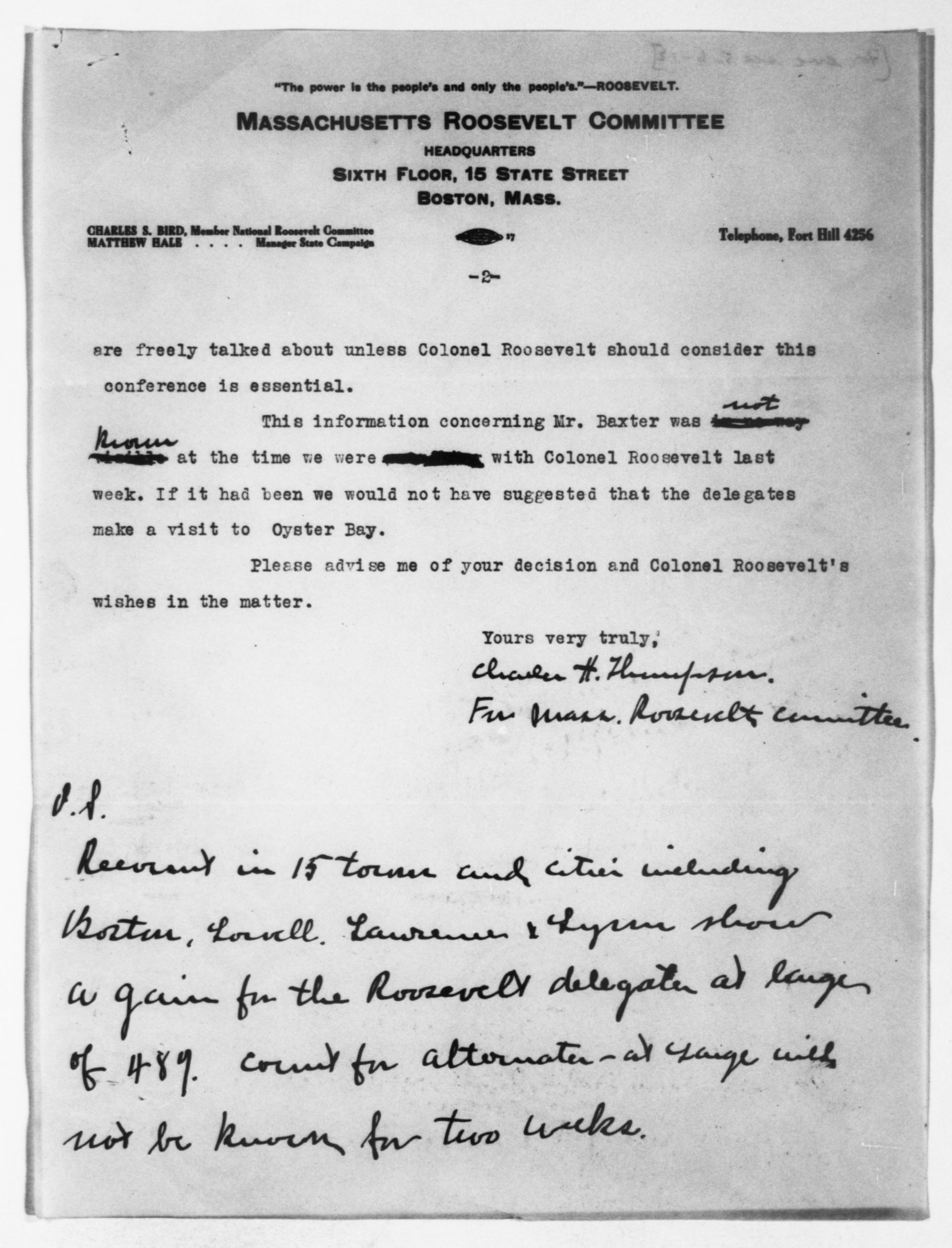 Scanned image of the current content page