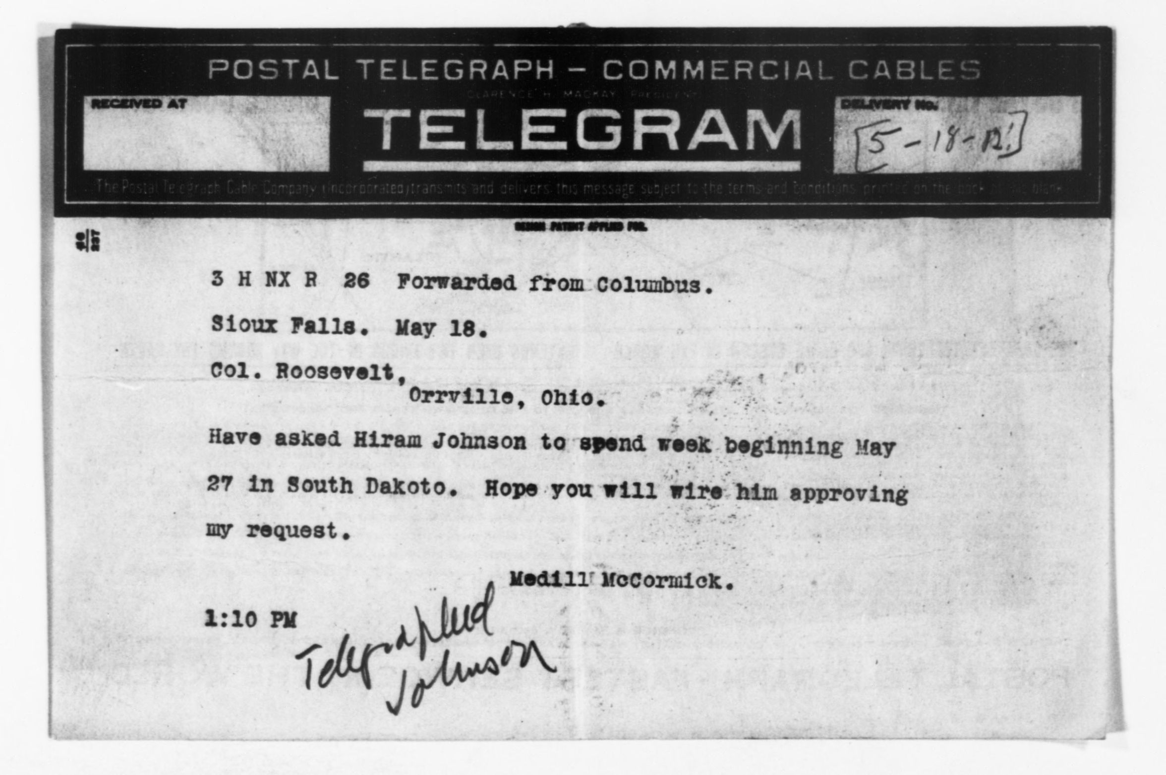 Scanned image of the current content page