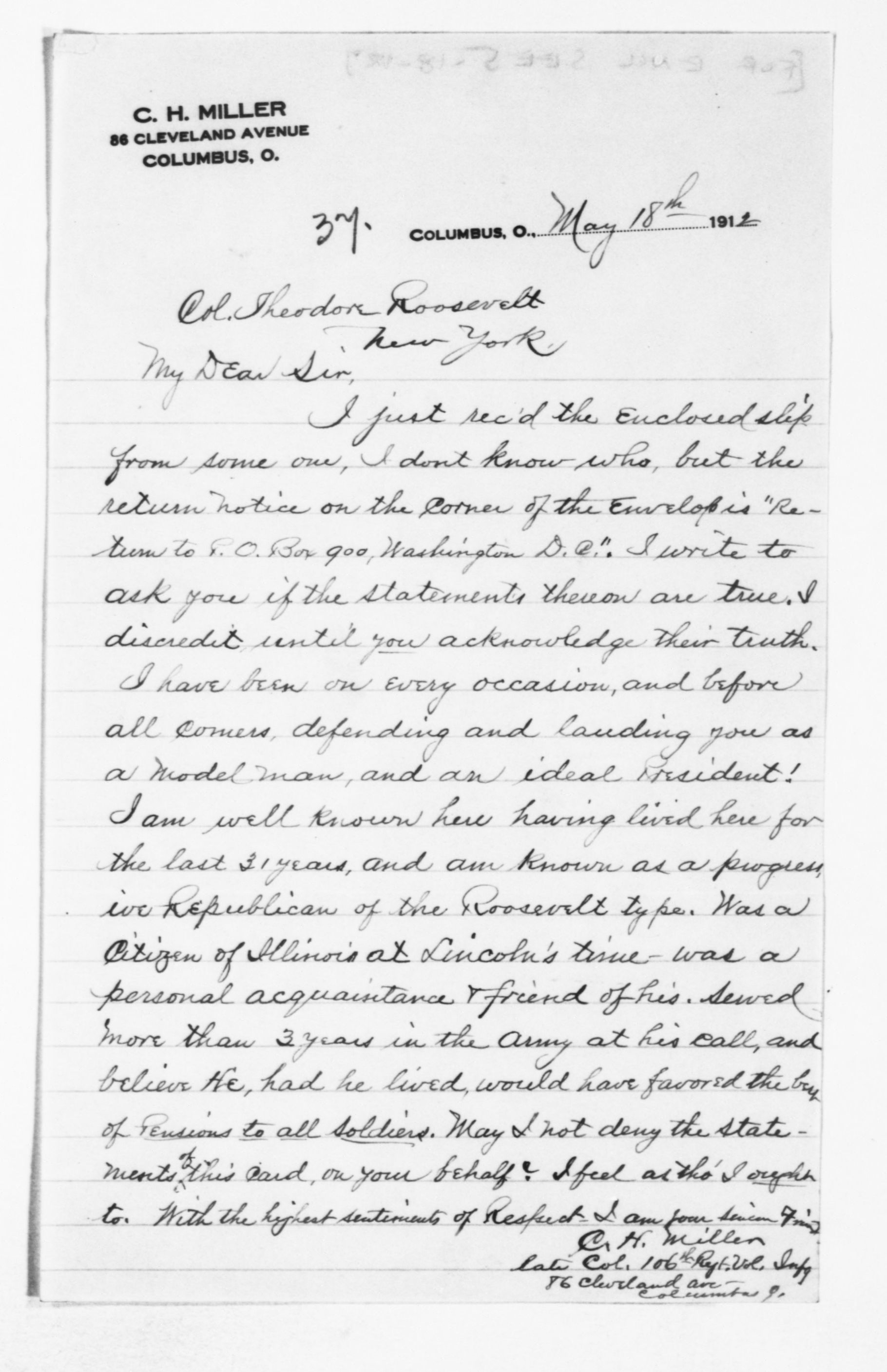 Scanned image of the current content page