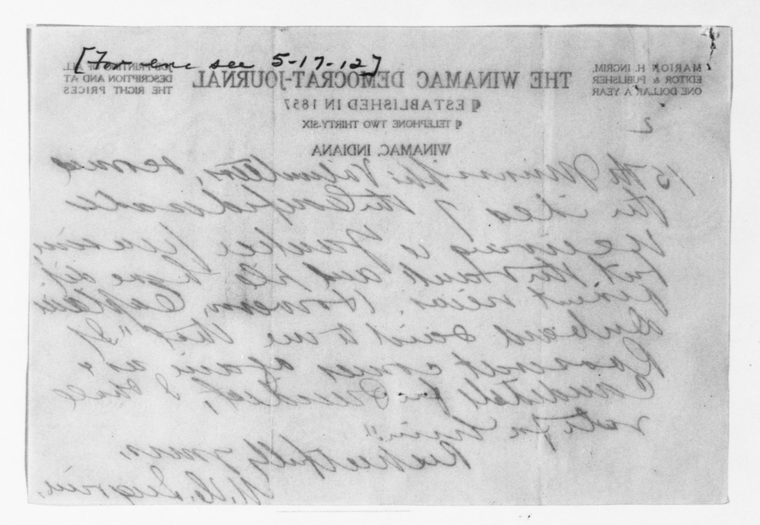 Scanned image of the current content page
