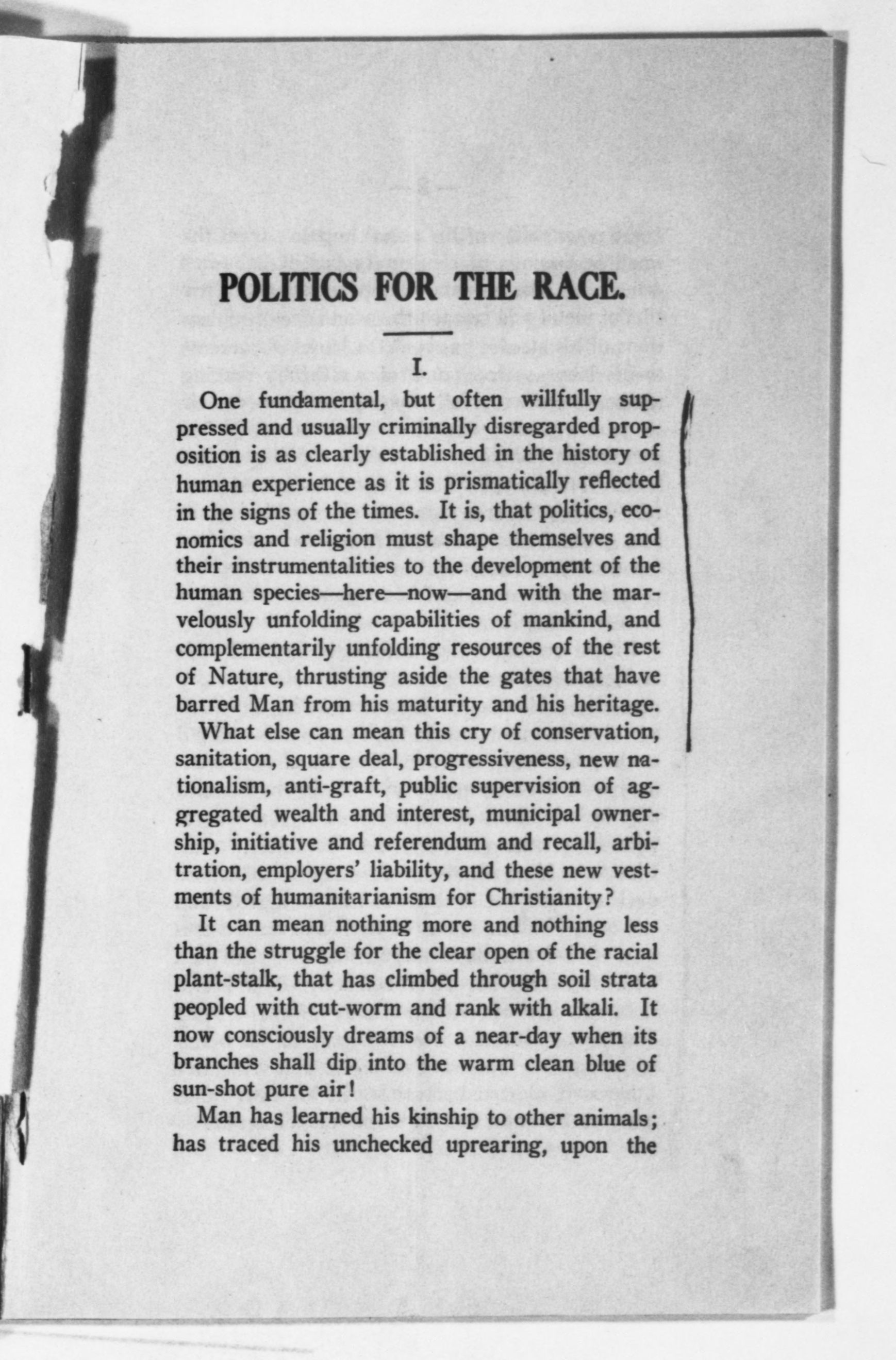 Scanned image of the current content page