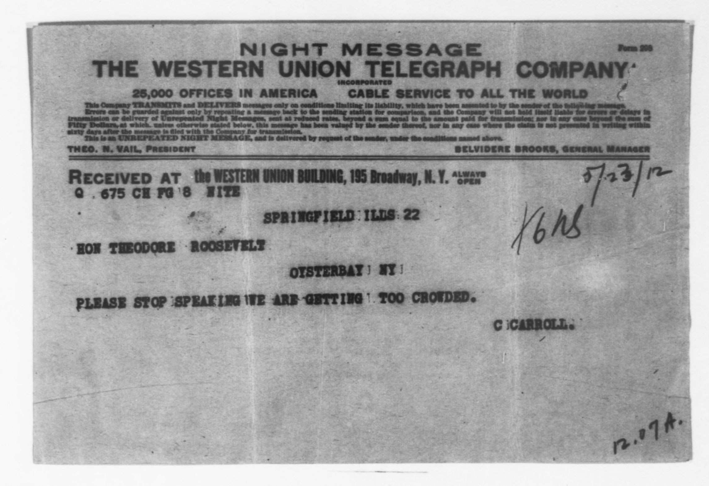 Scanned image of the current content page