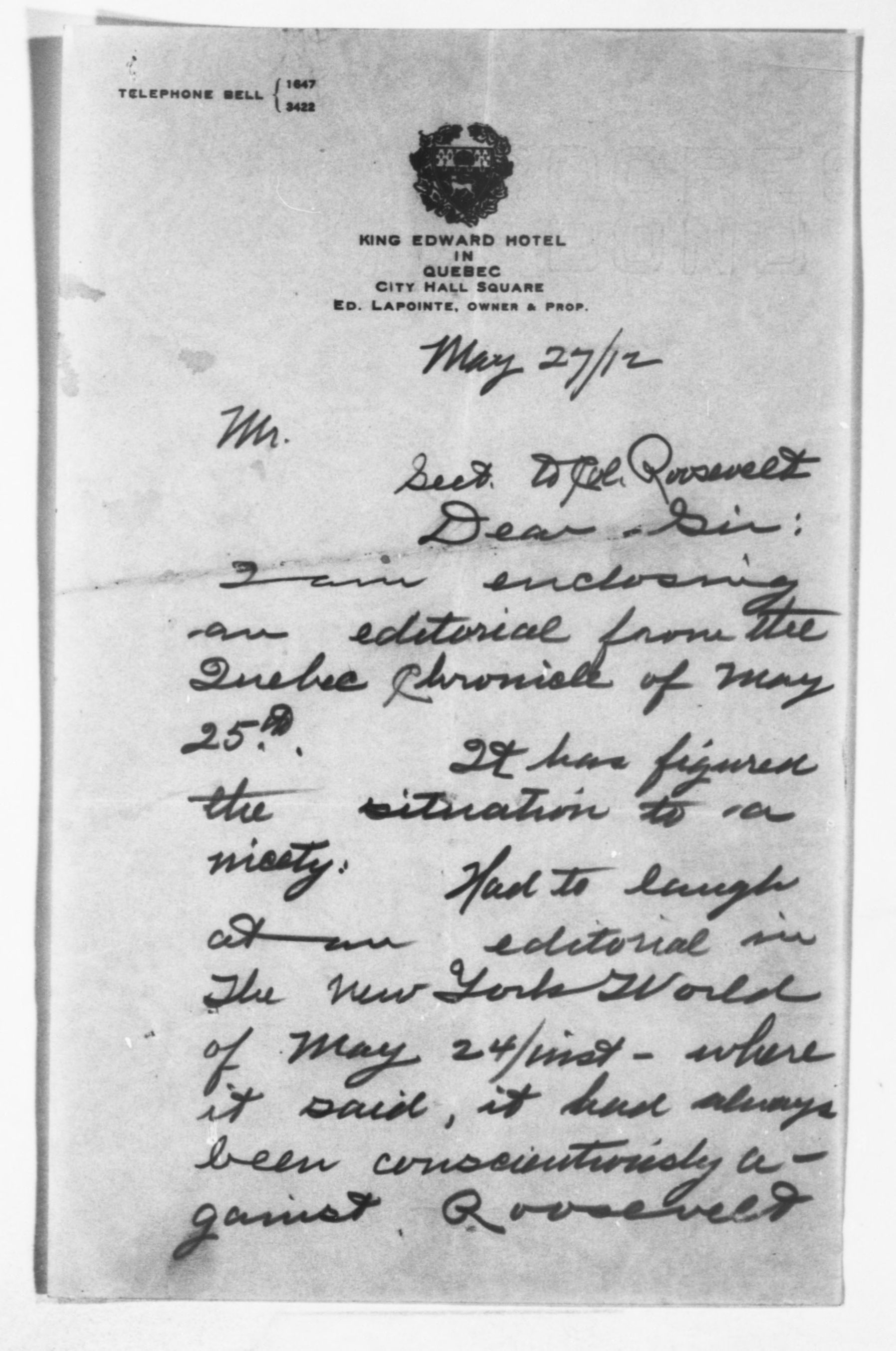 Scanned image of the current content page