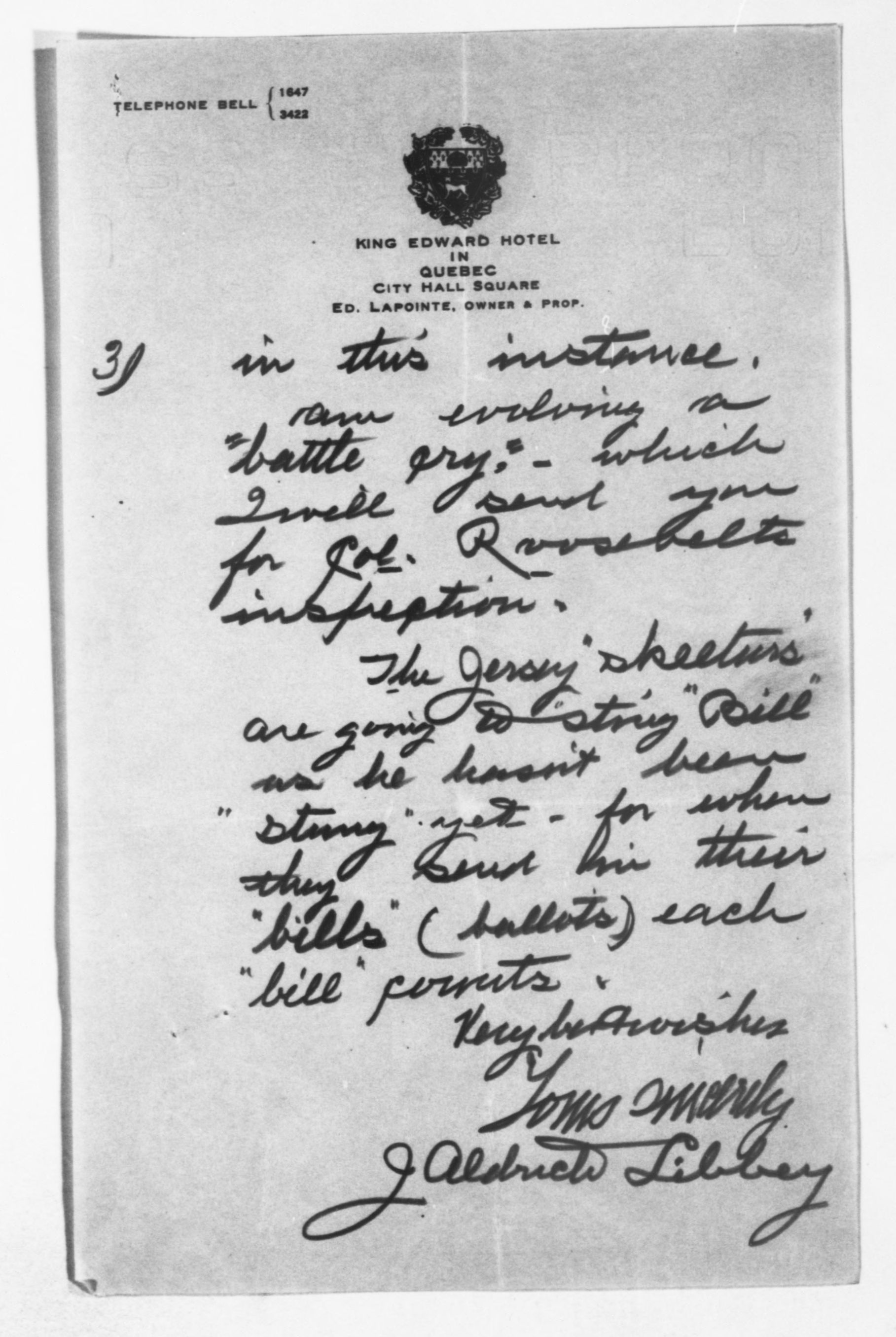 Scanned image of the current content page