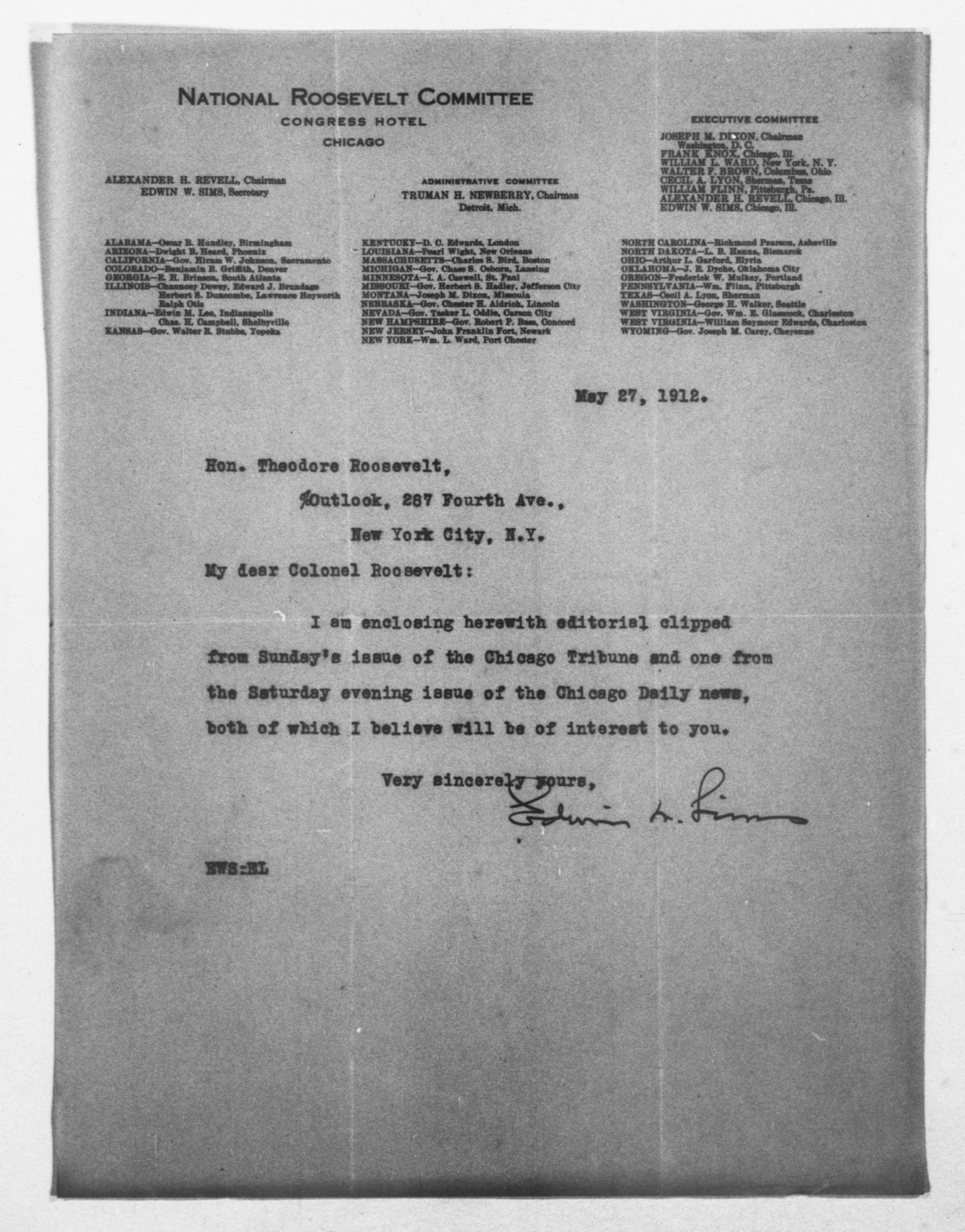 Scanned image of the current content page