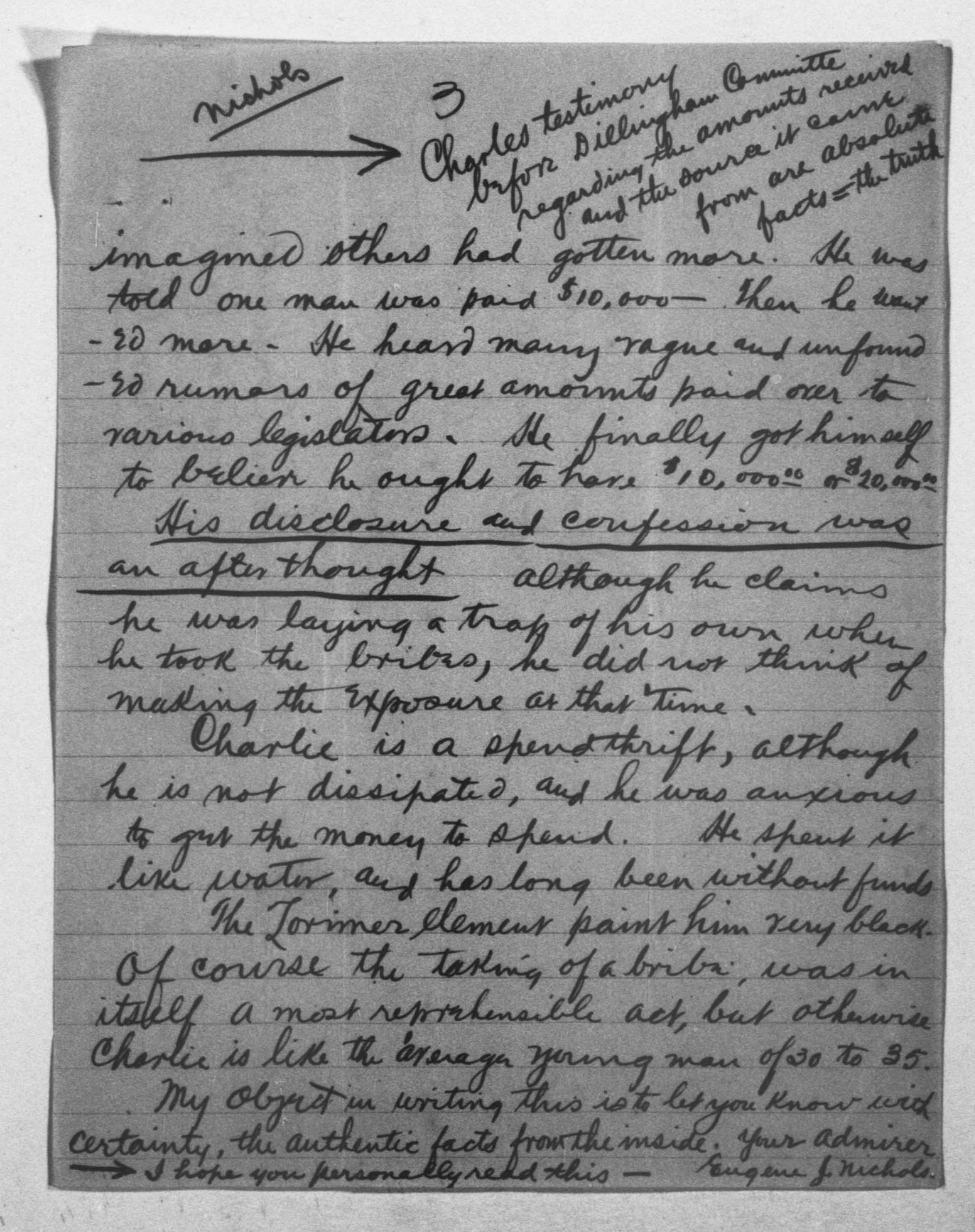 Scanned image of the current content page