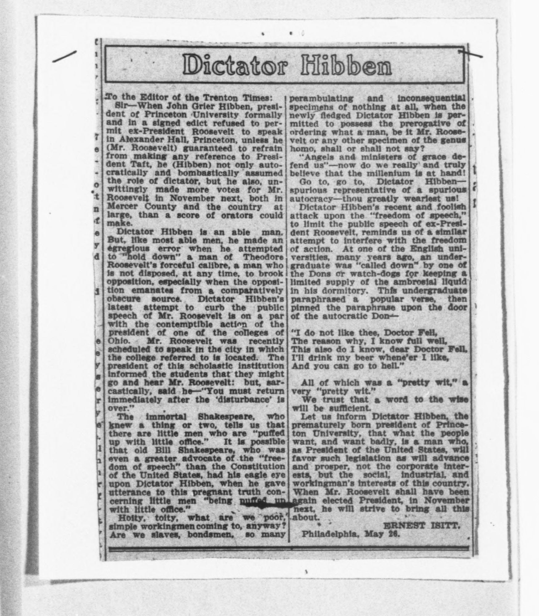 Scanned image of the current content page