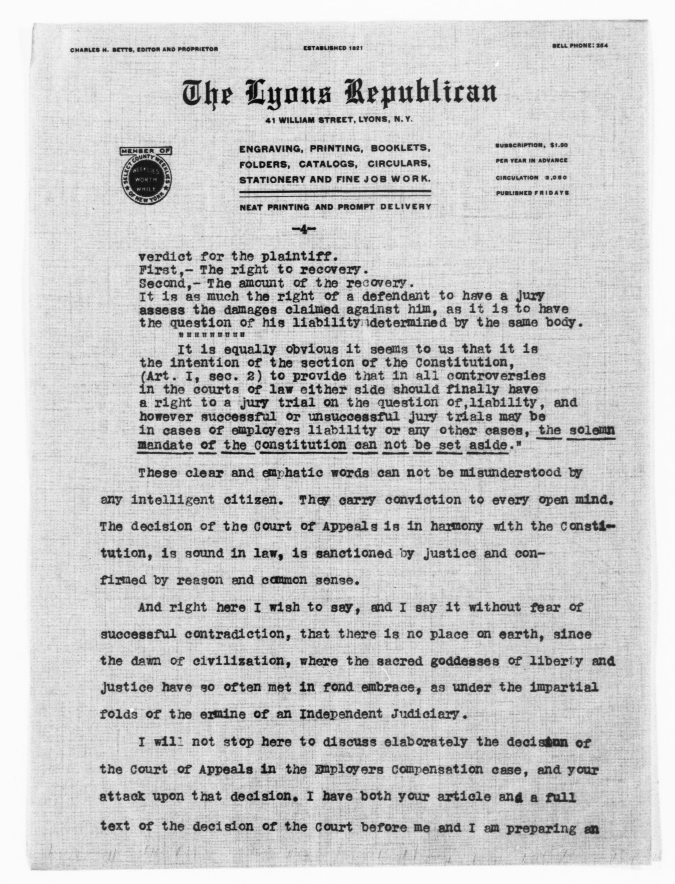 Scanned image of the current content page