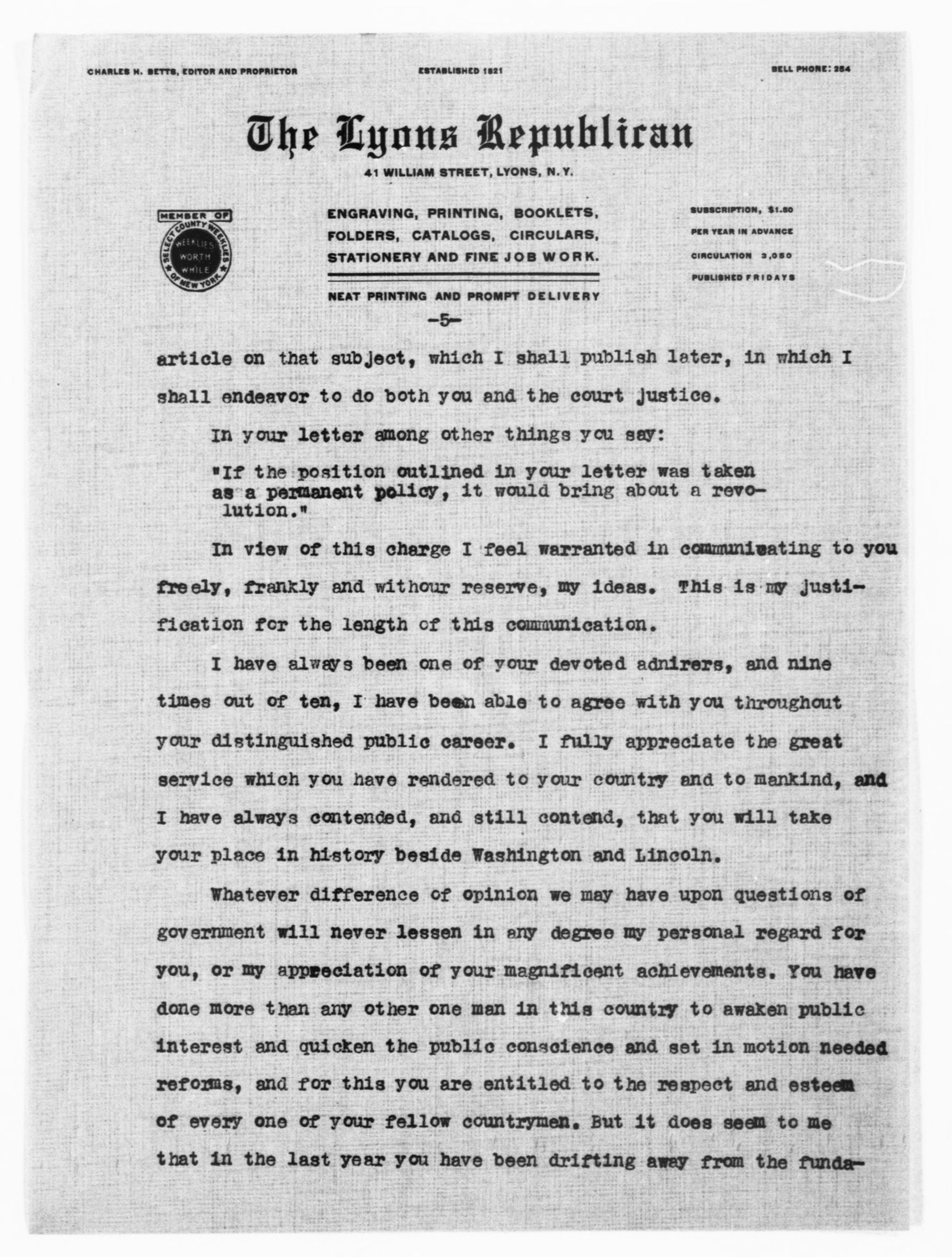 Scanned image of the current content page