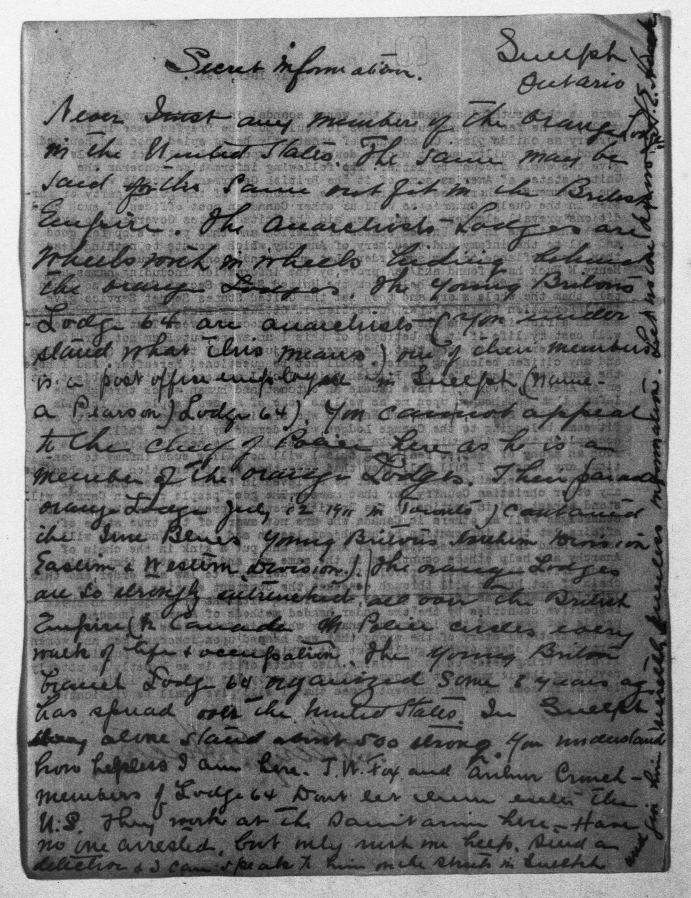 Scanned image of the current content page