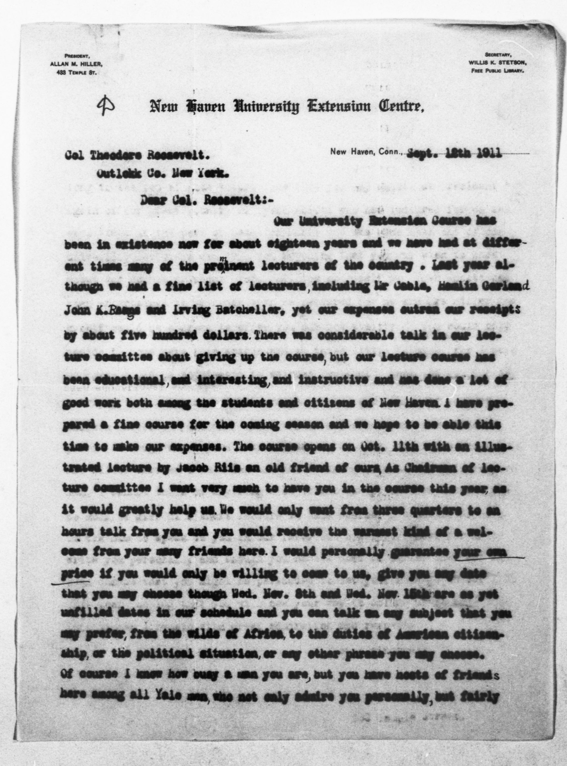 Scanned image of the current content page