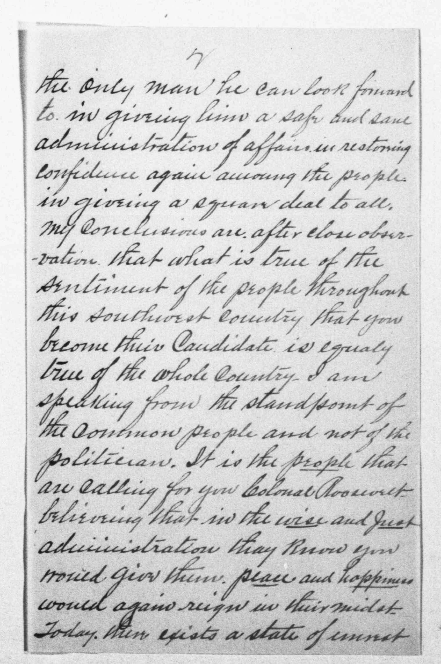 Scanned image of the current content page