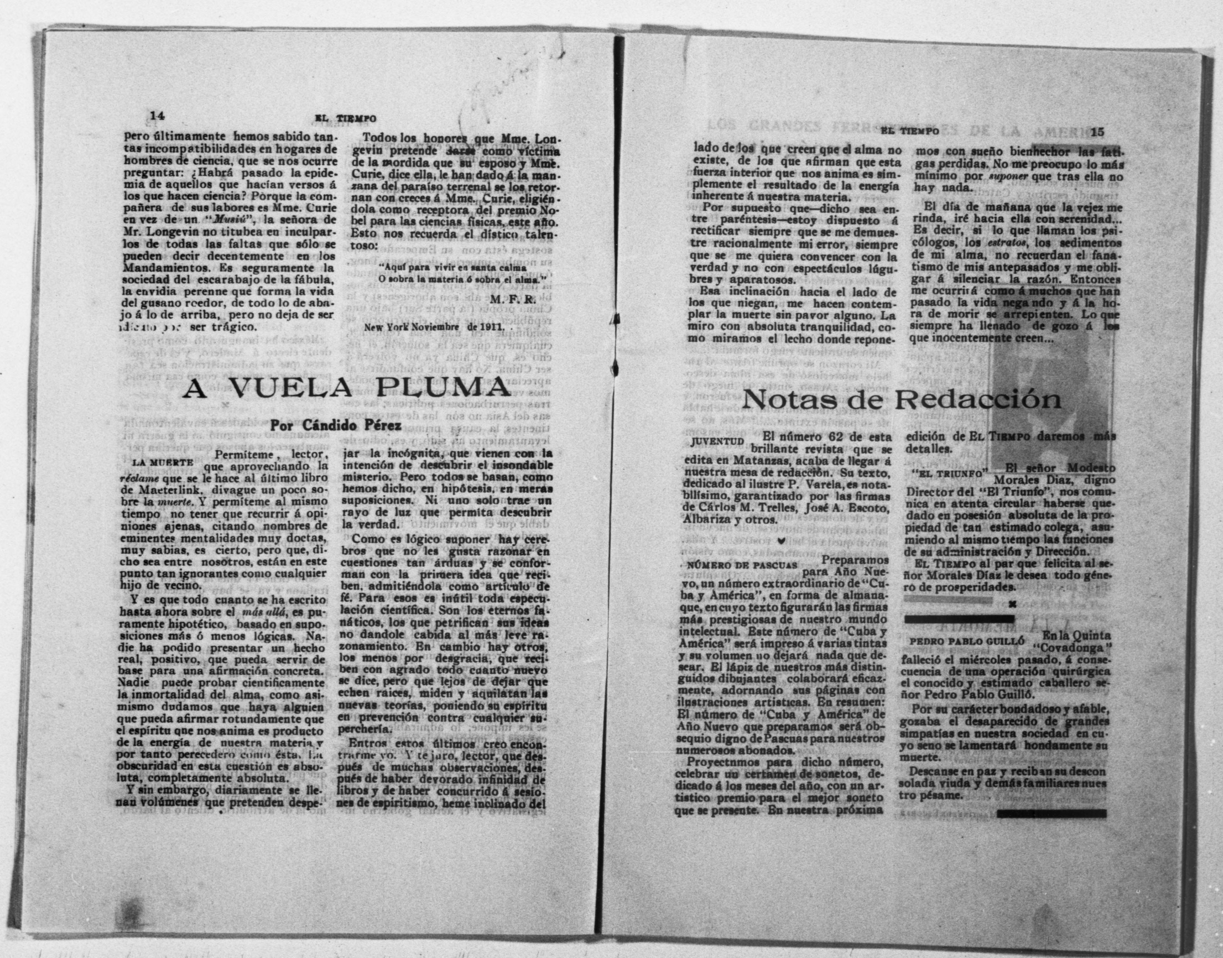Scanned image of the current content page