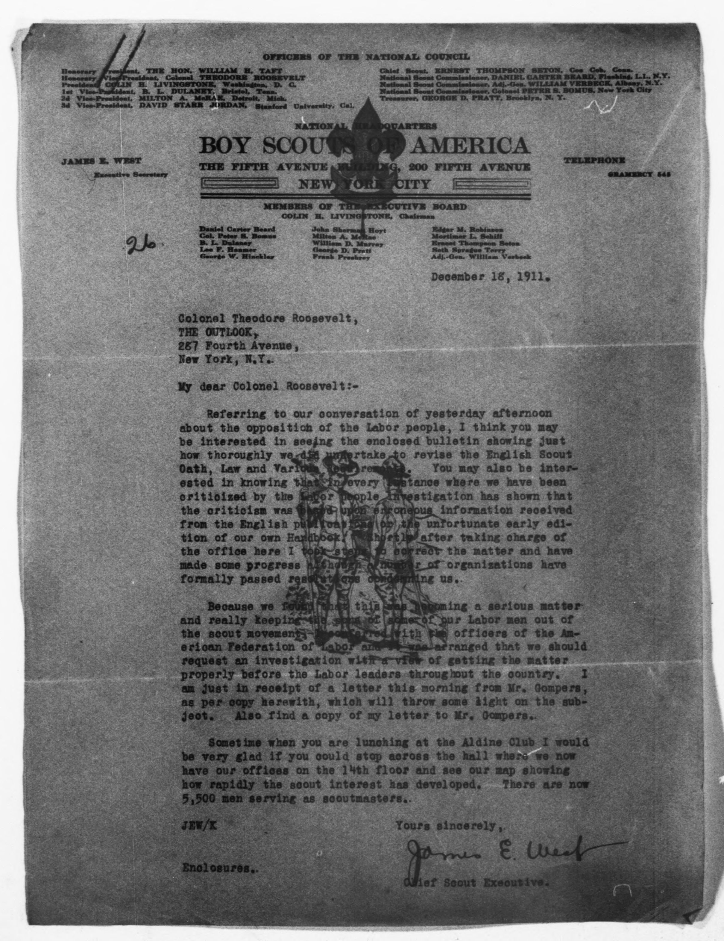 Scanned image of the current content page