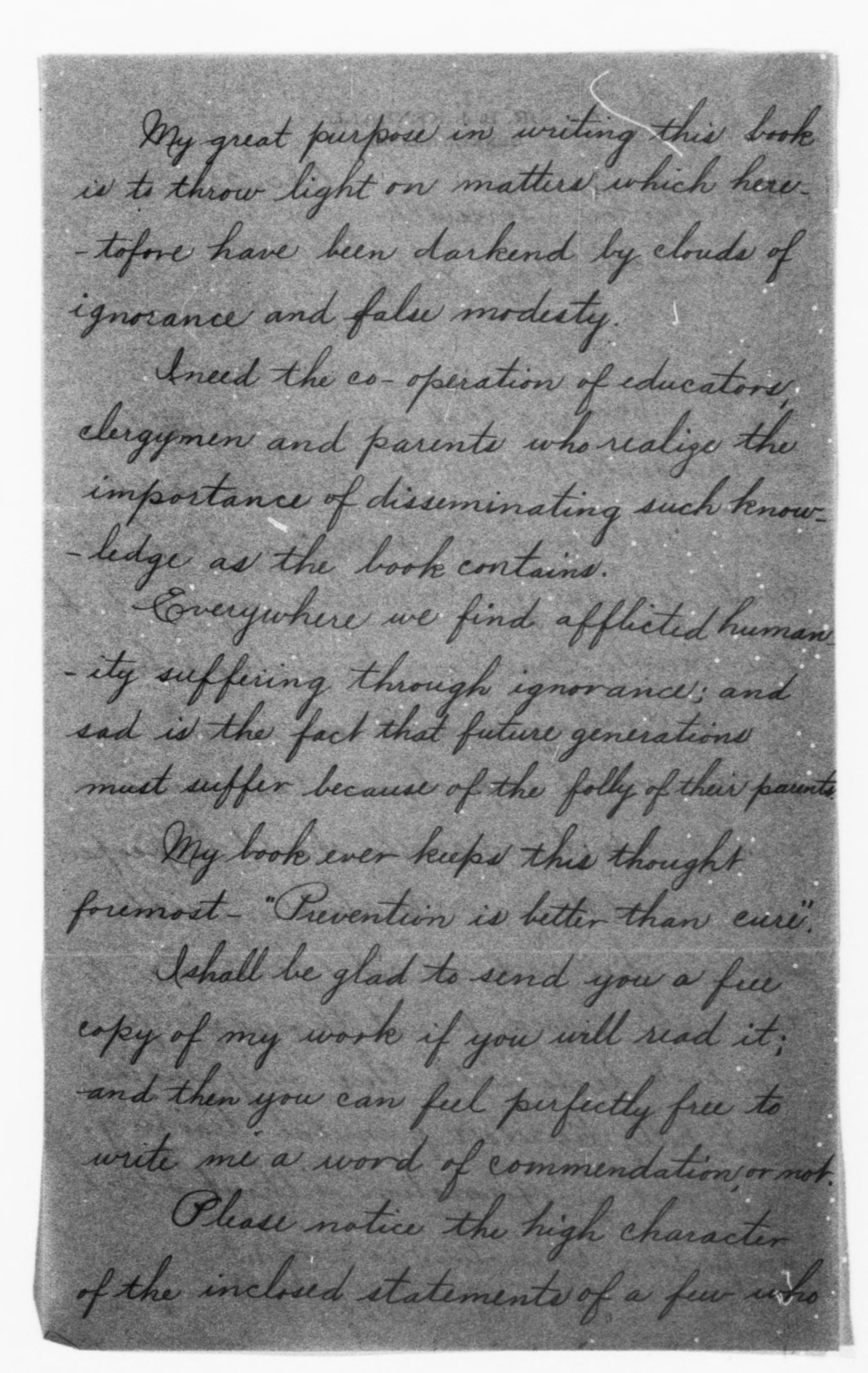 Scanned image of the current content page
